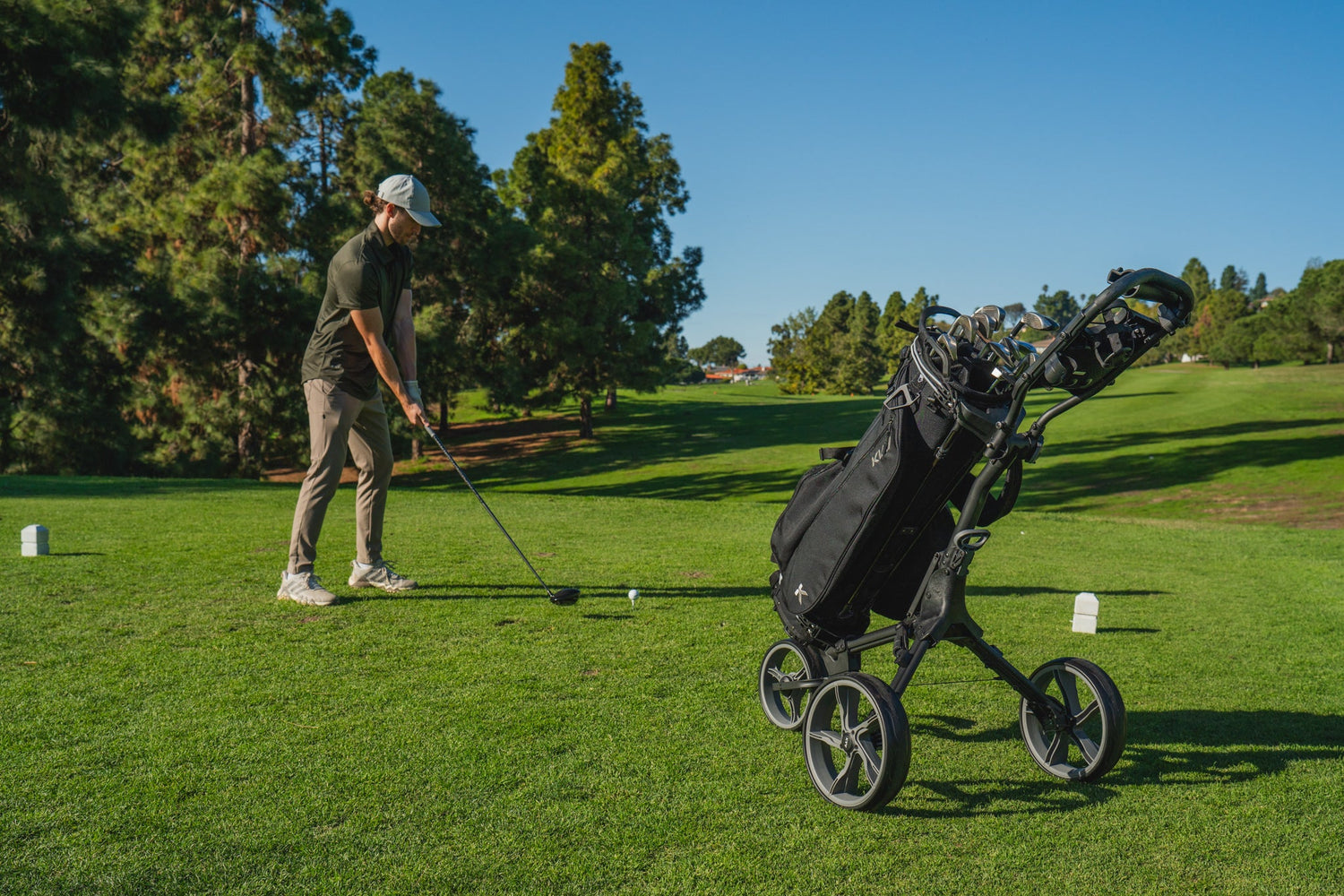 3 Wheel Golf Push Cart