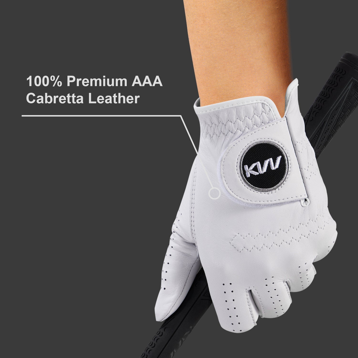 KVV Cabretta Leather Golf Gloves for Men