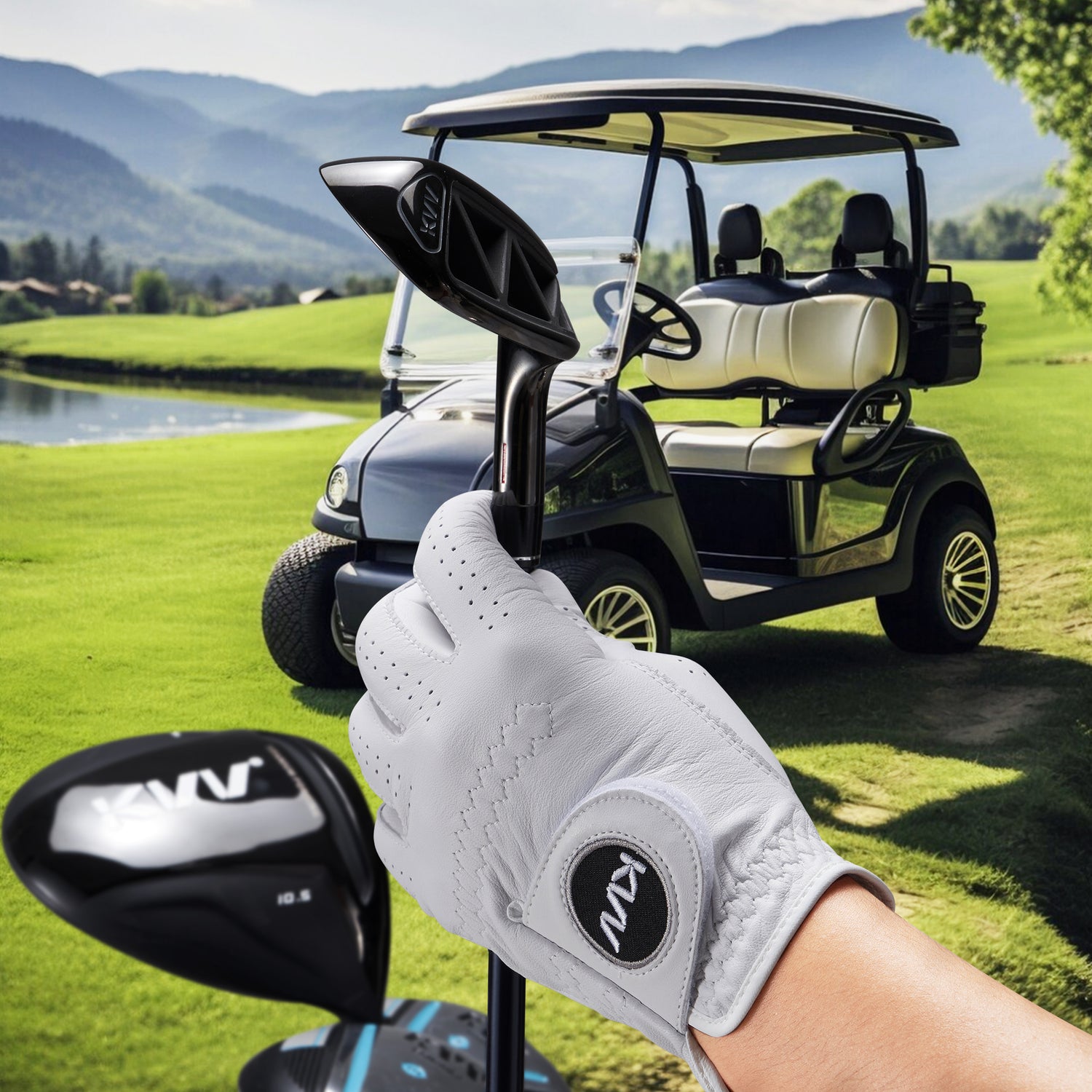 KVV Cabretta Leather Golf Gloves for Men