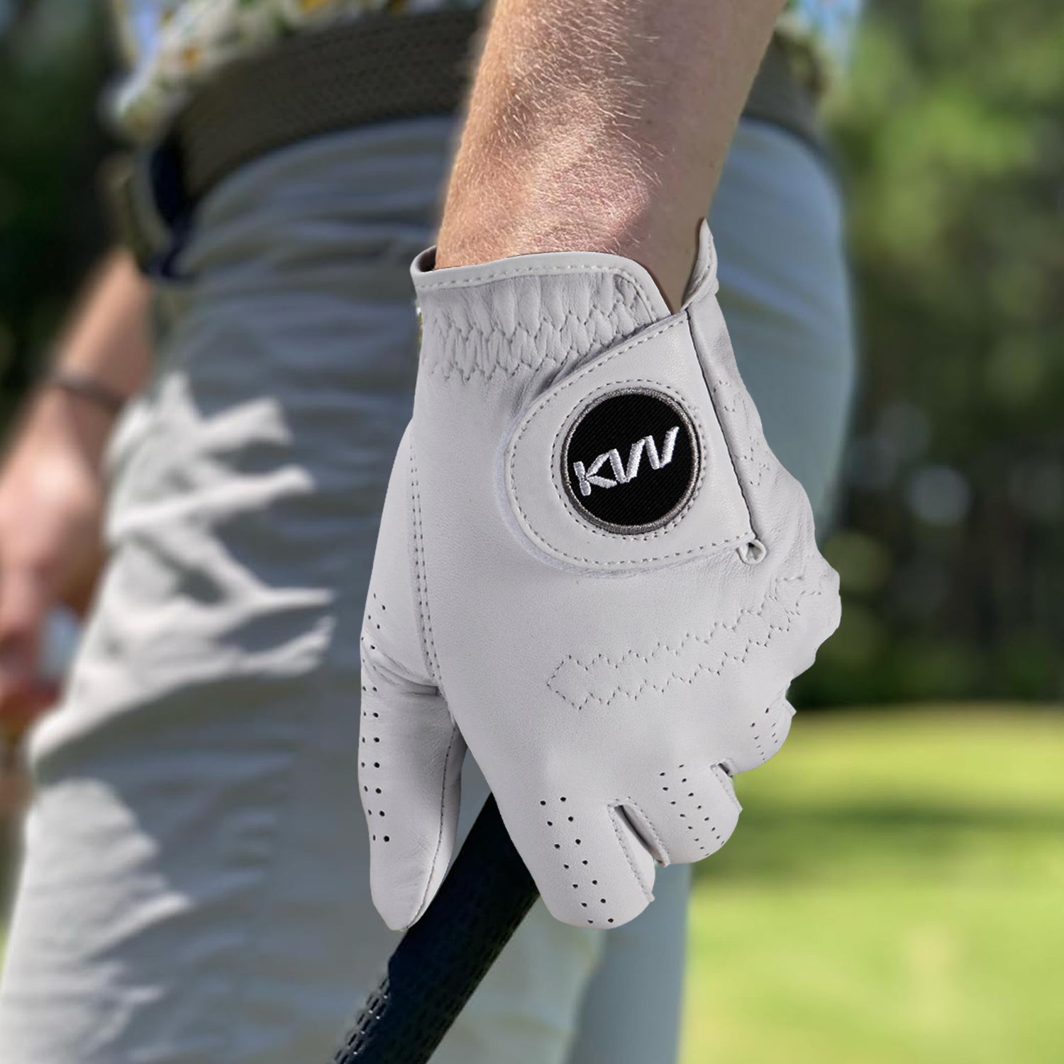 KVV Cabretta Leather Golf Gloves for Men