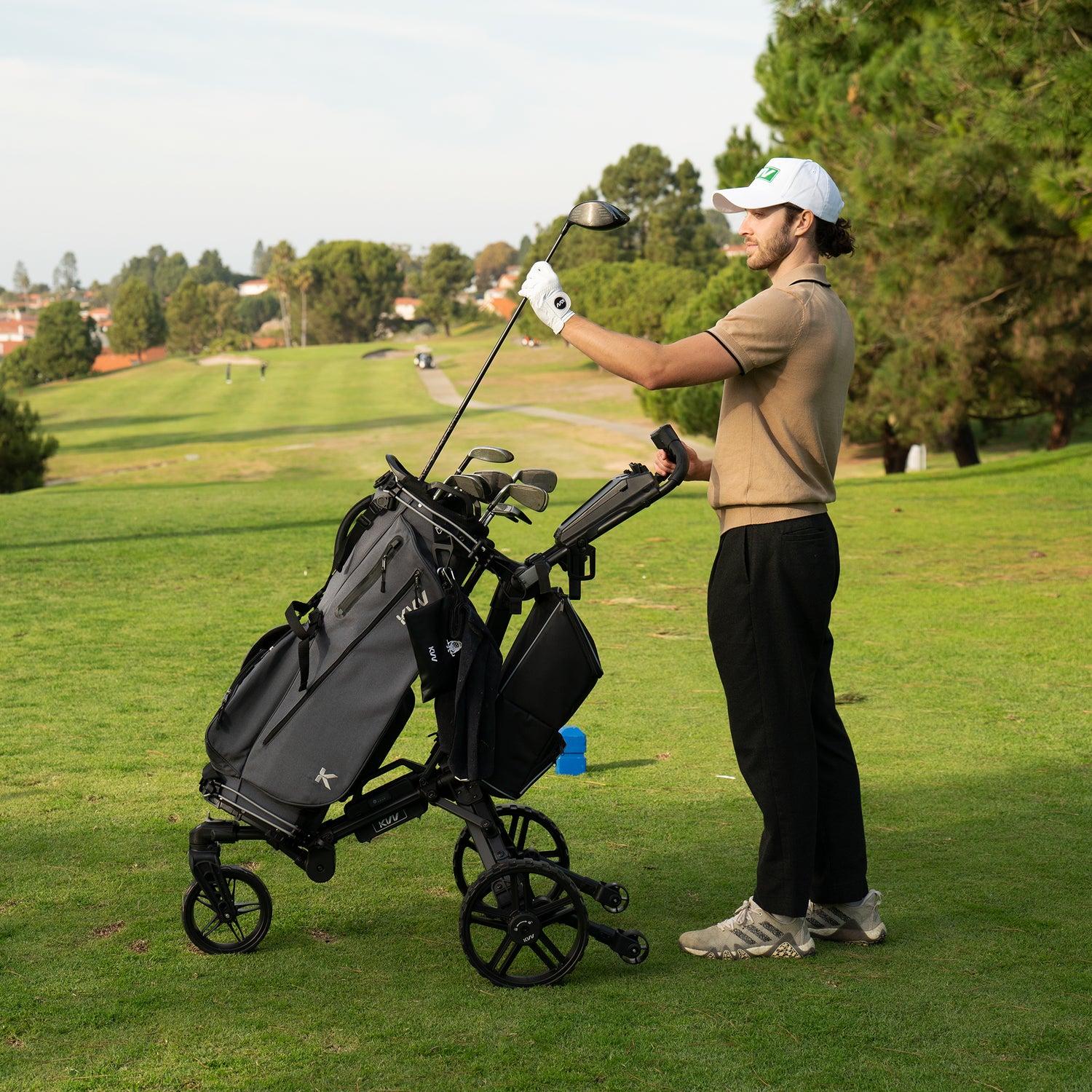 KVV Insulated Cooler Bag for Golf Carts Universal Fit for 3 & 4 Wheel Push Carts Compatible with GL307, MP300, E-GT3070 Models