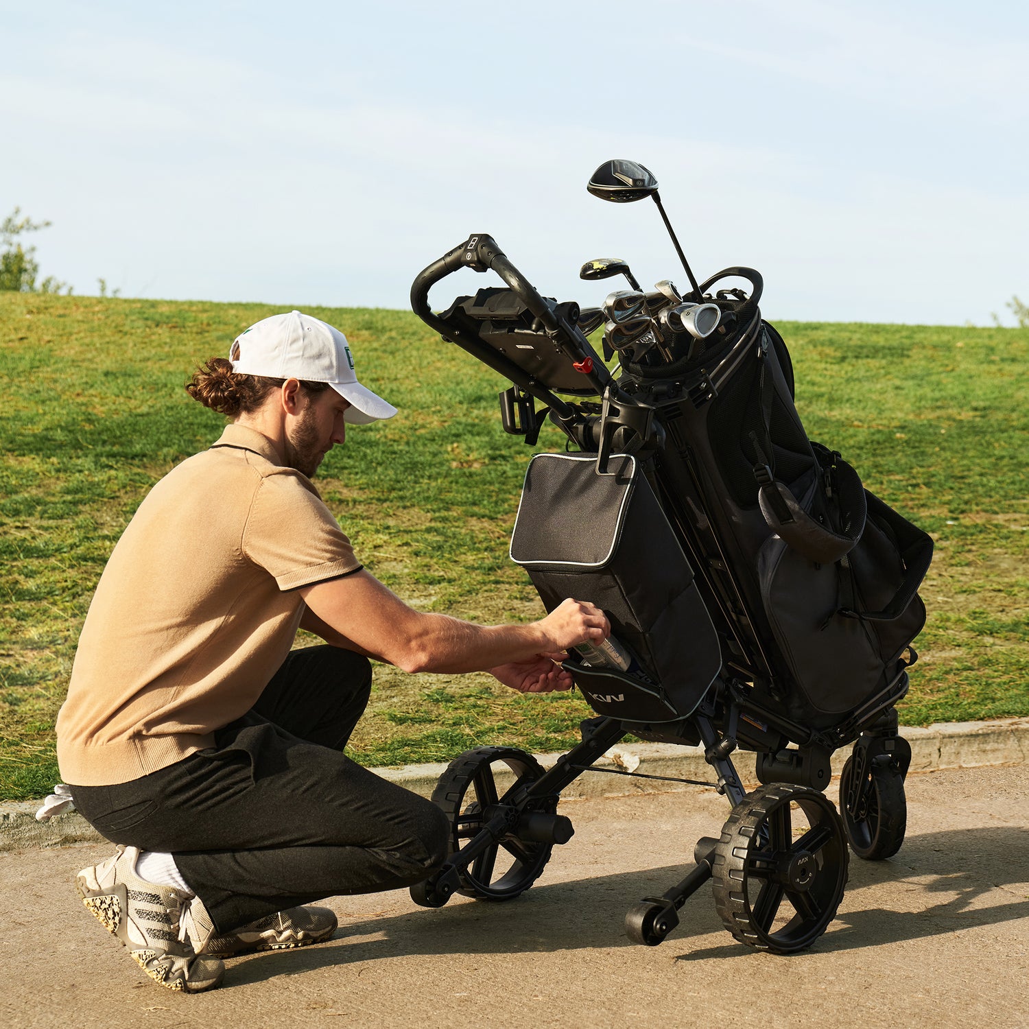 KVV Insulated Cooler Bag for Golf Carts Universal Fit for 3 & 4 Wheel Push Carts Compatible with GL307, MP300, E-GT3070 Models