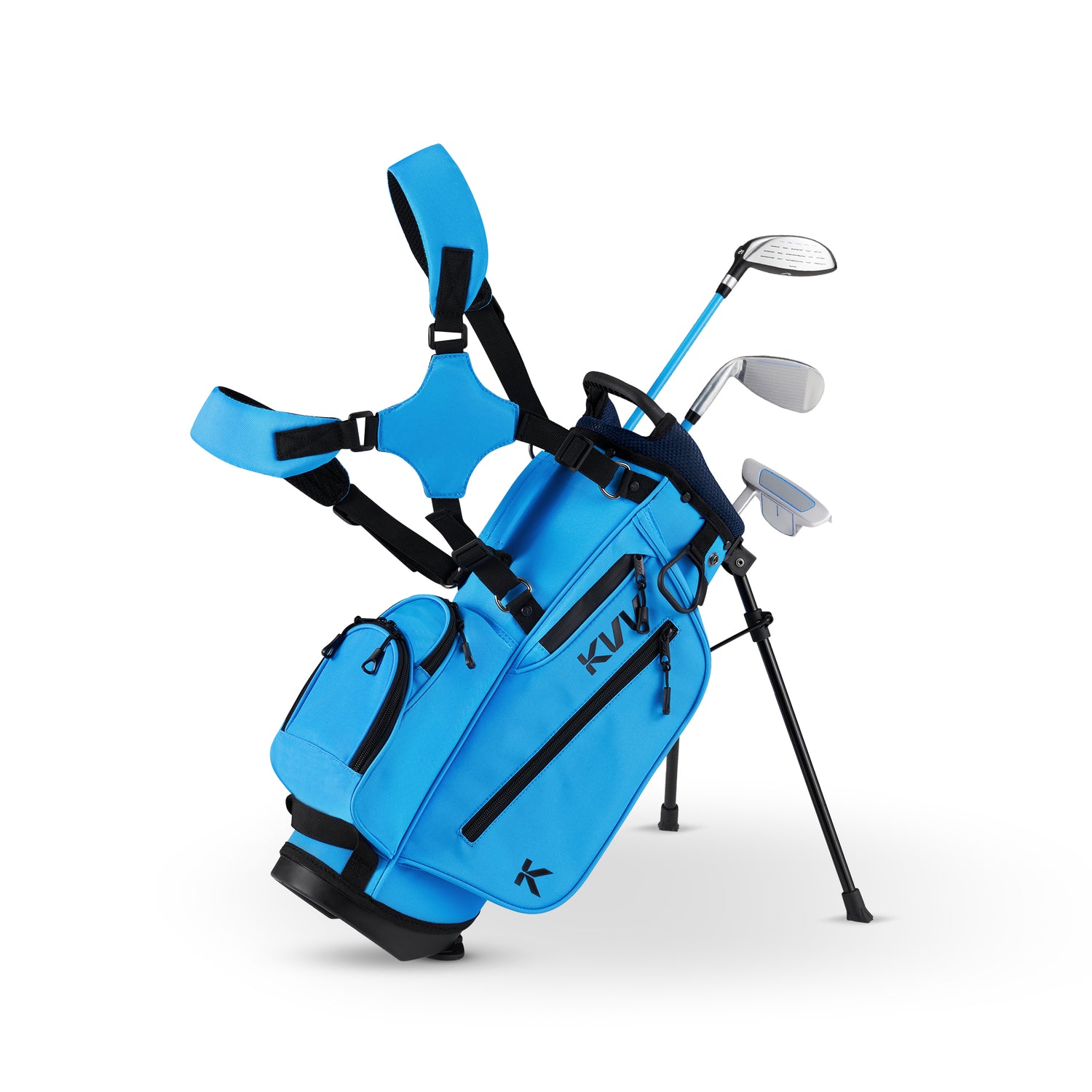 KVV Junior Golf Clubs Set Ages 3-5, Complete Kids Golf Set with Lightweight Stand Bag, Fairway, Iron & Putter Right Handed for Girls & Boys ( Ages 3-5)