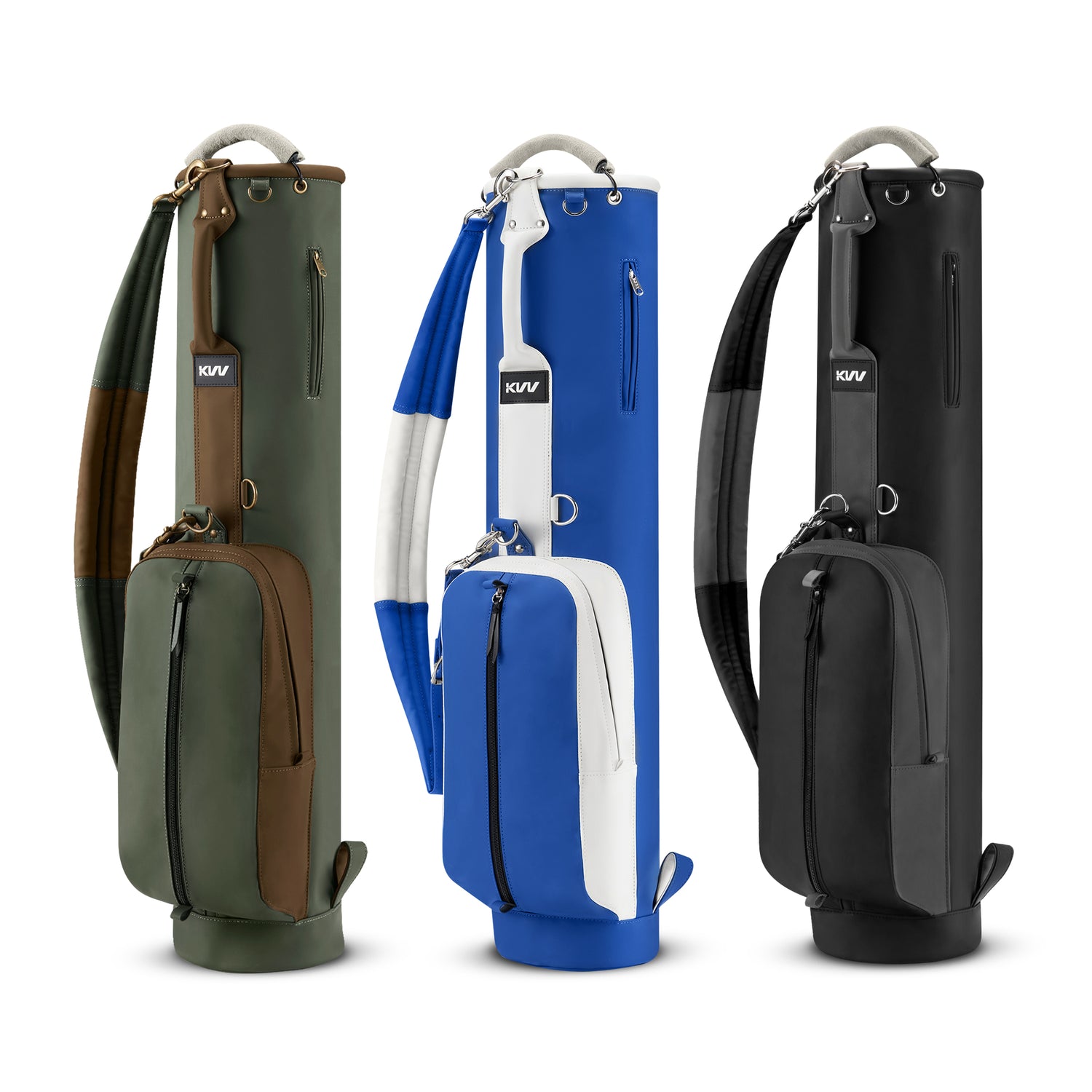 Classic black PU leather golf bag waterproof durable for all weather play