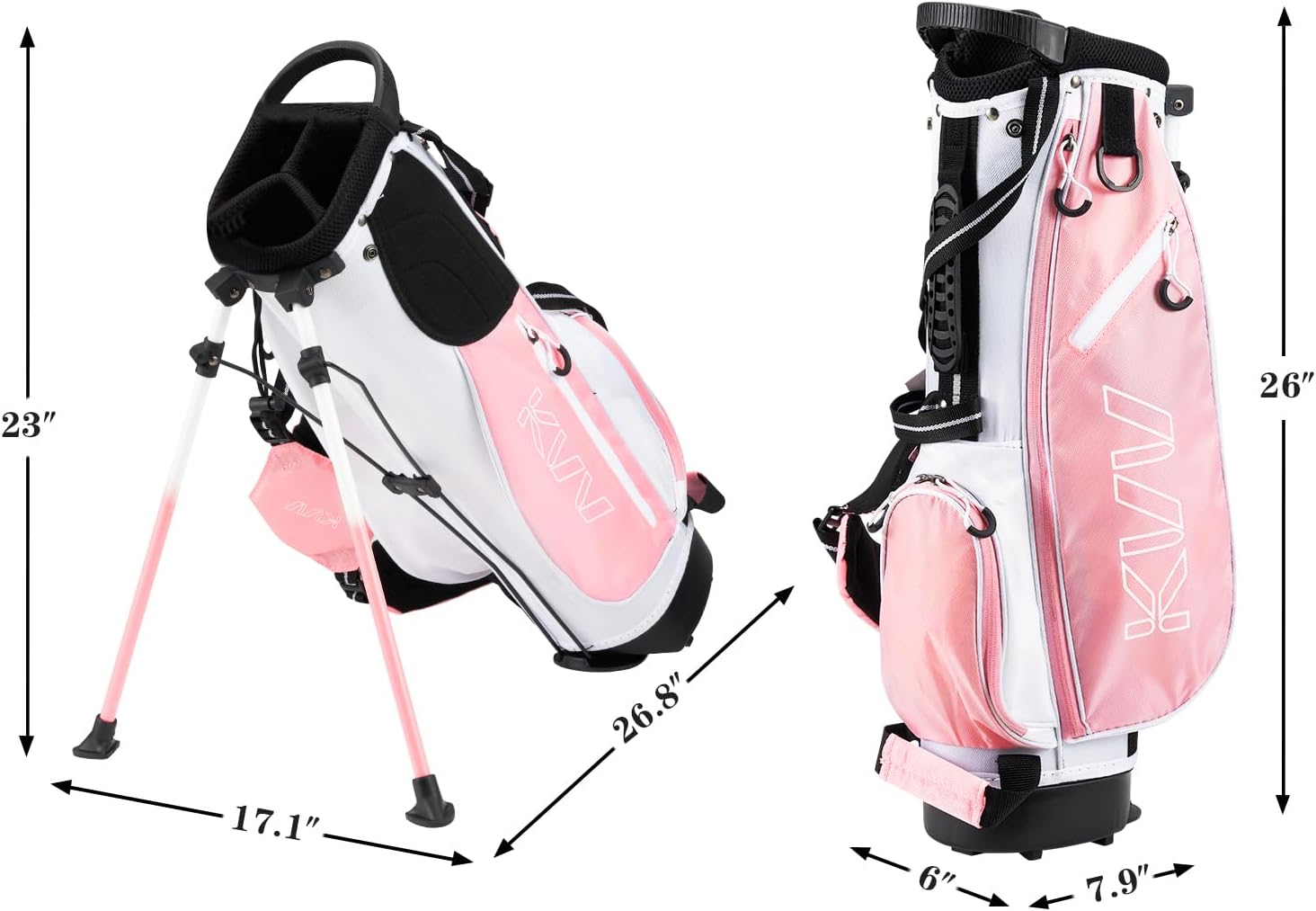 KVV Junior Golf Stand Bag, Lightweight Golf Stand Bag for Children Kids Ages 4-6