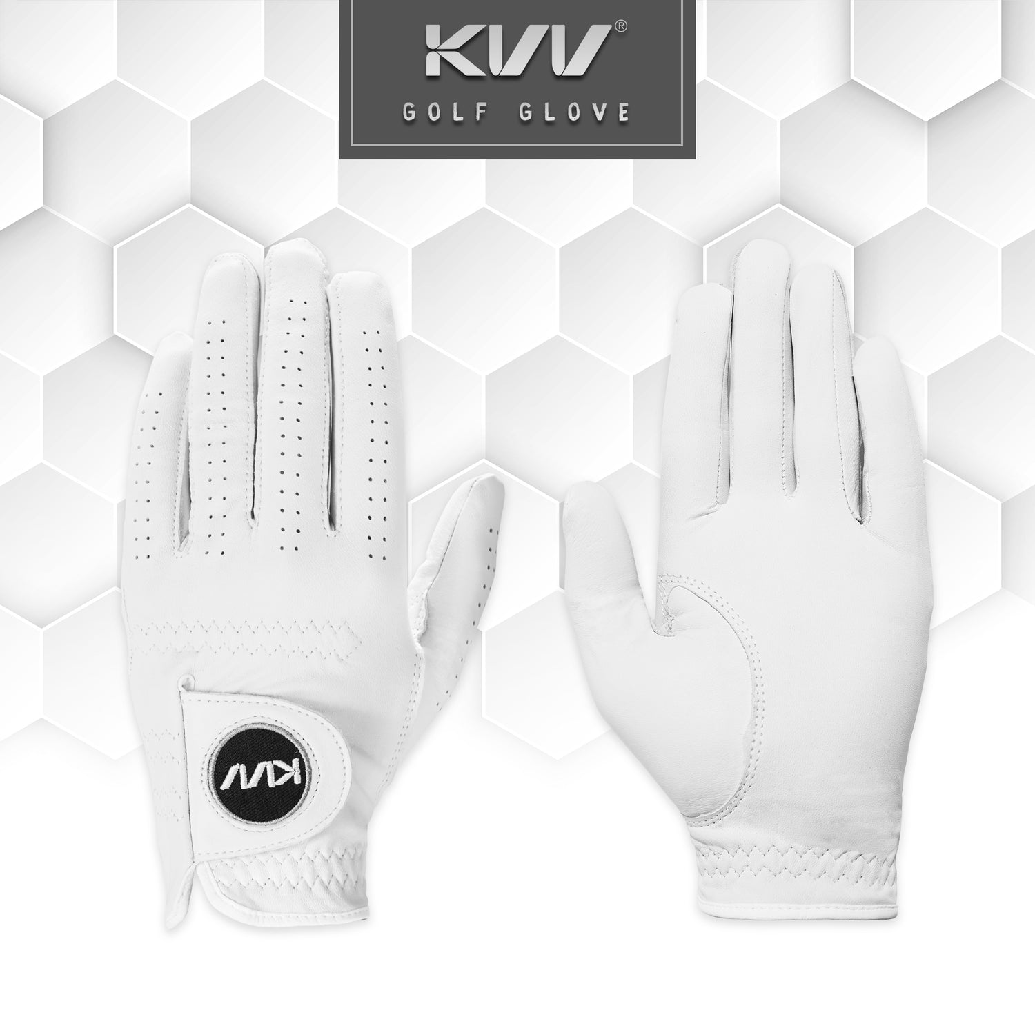 KVV Cabretta Leather Golf Gloves for Men