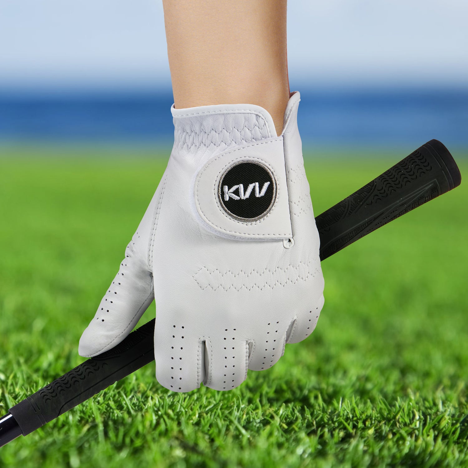 KVV Cabretta Leather Golf Gloves for Men