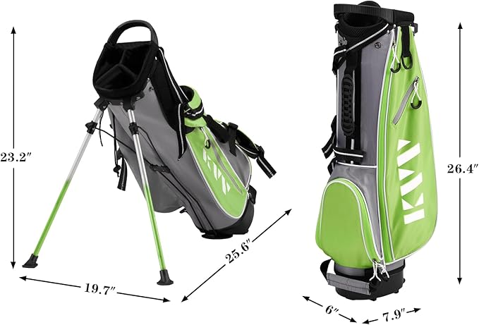 KVV Junior Golf Stand Bag, Lightweight Golf Stand Bag for Children Kids Ages 7-9