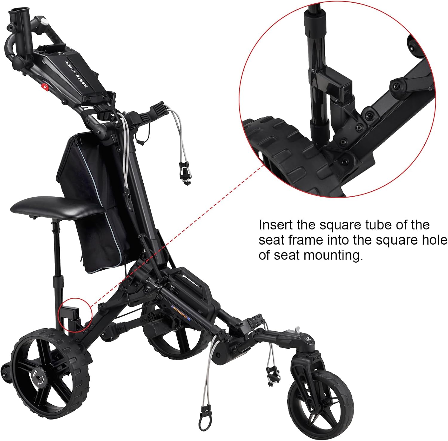 KVV Electric Golf Cart with Remote Control and Compatible Seat