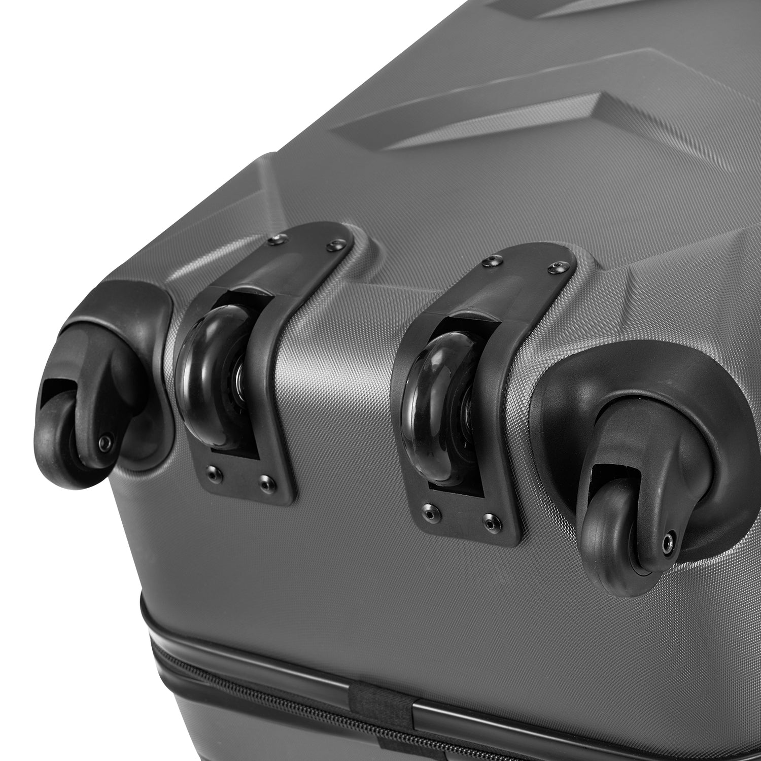 The wheels include four 360 degree spinning wheels and two in-line skate wheels, provide smooth rolling and allow you effortlessly maneuver the case through airports, hotels, golf courses even when it's fully loaded with golf clubs.