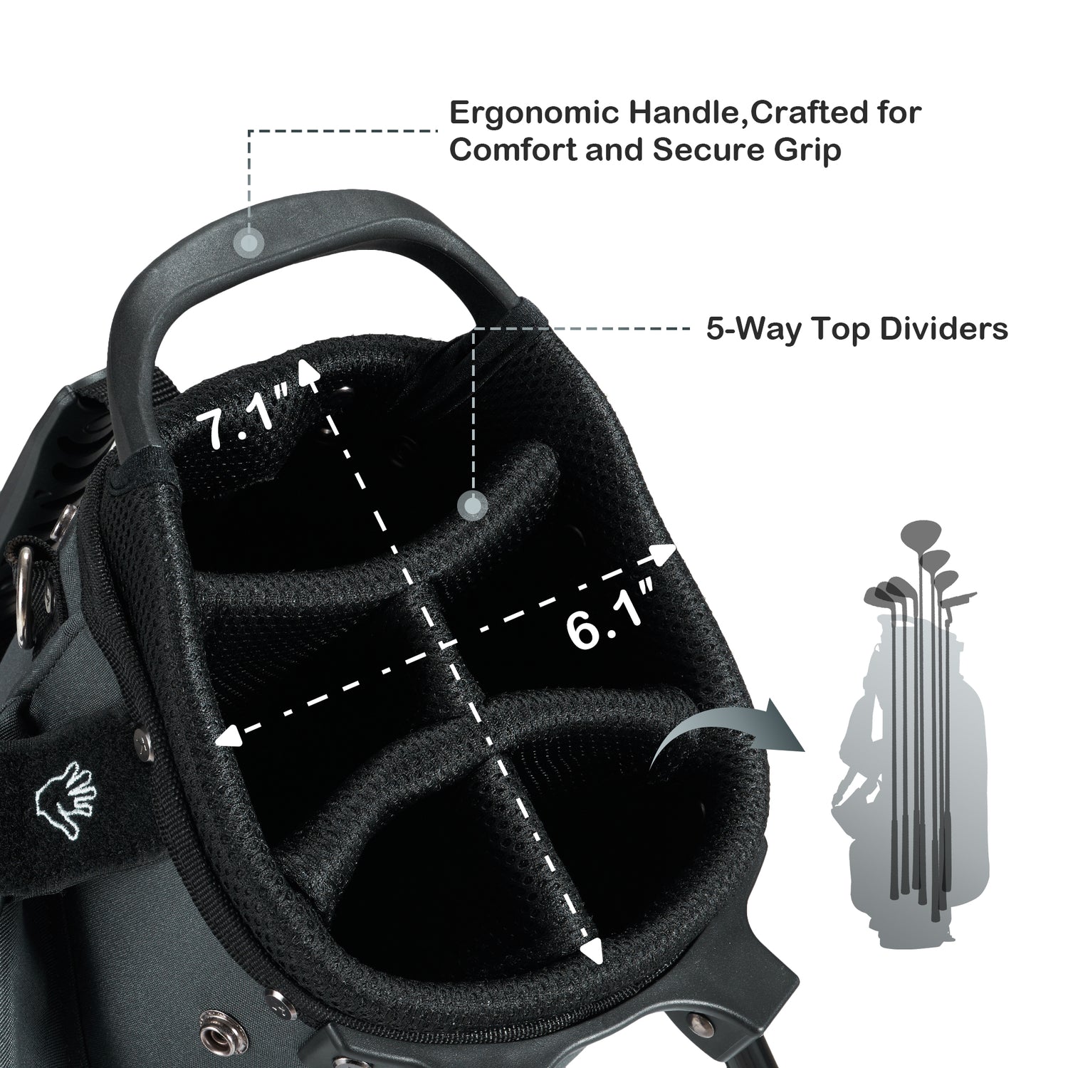 KVV Junior Golf Bag, Lightweight Golf Stand Bag for Young Players for Ages 8-12