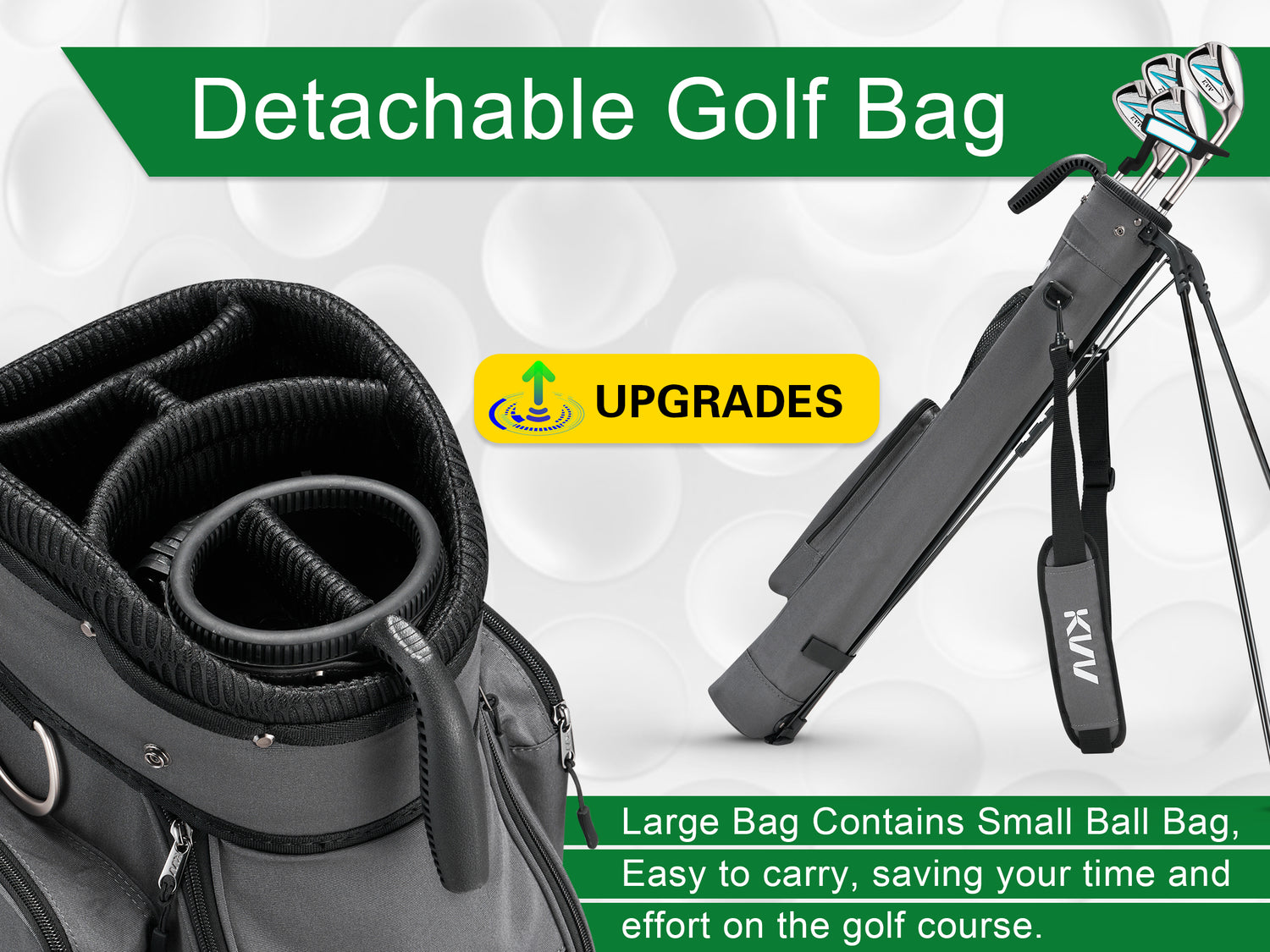 The inner bag itself is a full size stand carry bag