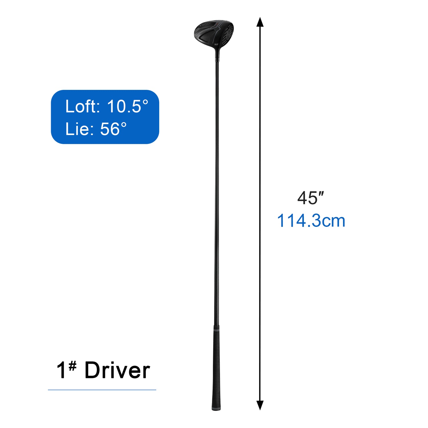 KVV Golf Driver for Man and Woman, Titanium Driver with Headcover, Right Handed Club Includes Headcover