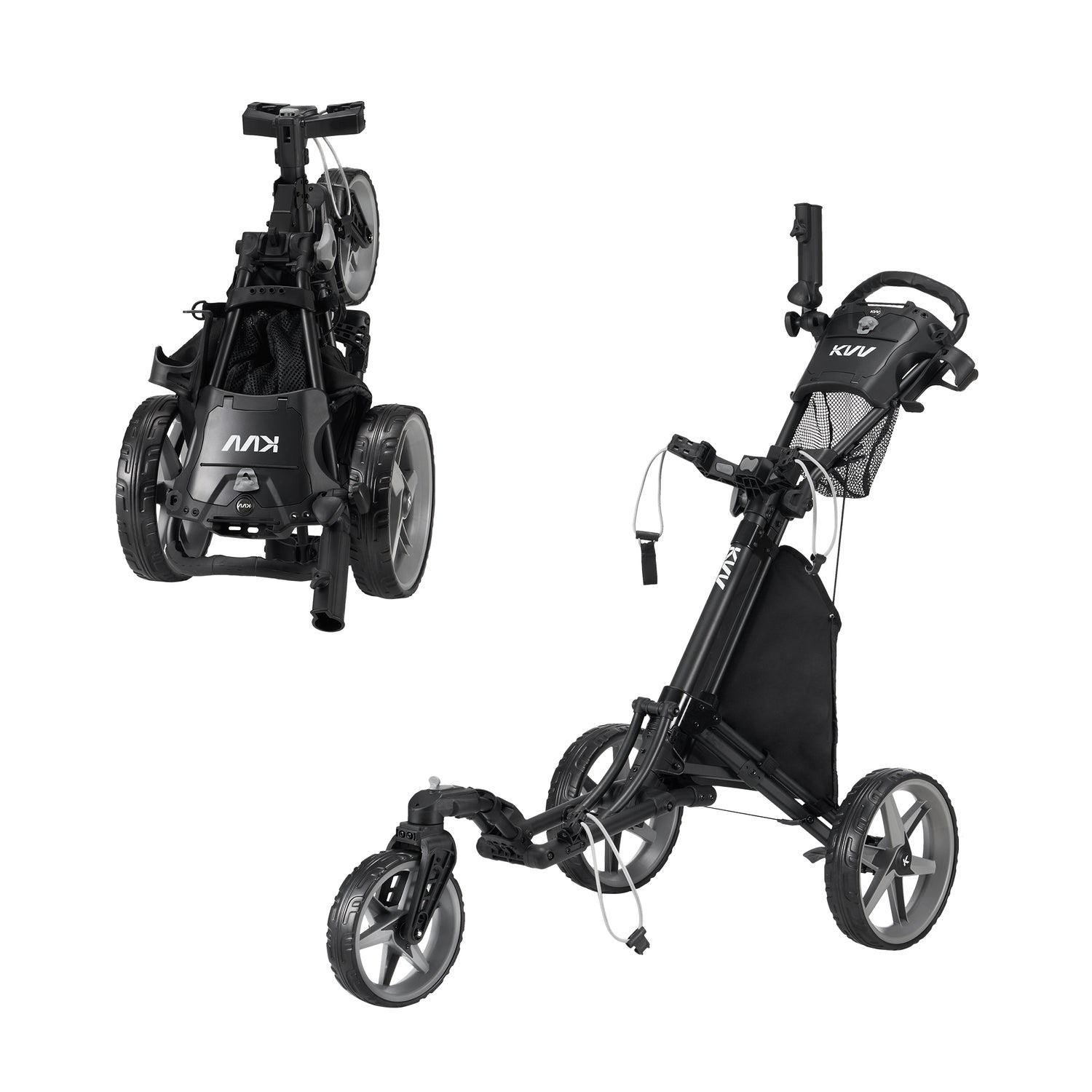 KVV GT302  Golf Push Cart 360 Rotating Front Wheel Open and Close in ONE Second