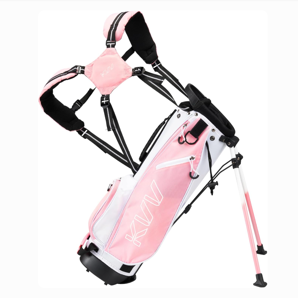 KVV Junior Golf Stand Bag, Lightweight Golf Stand Bag for Children Kids Ages 4-6