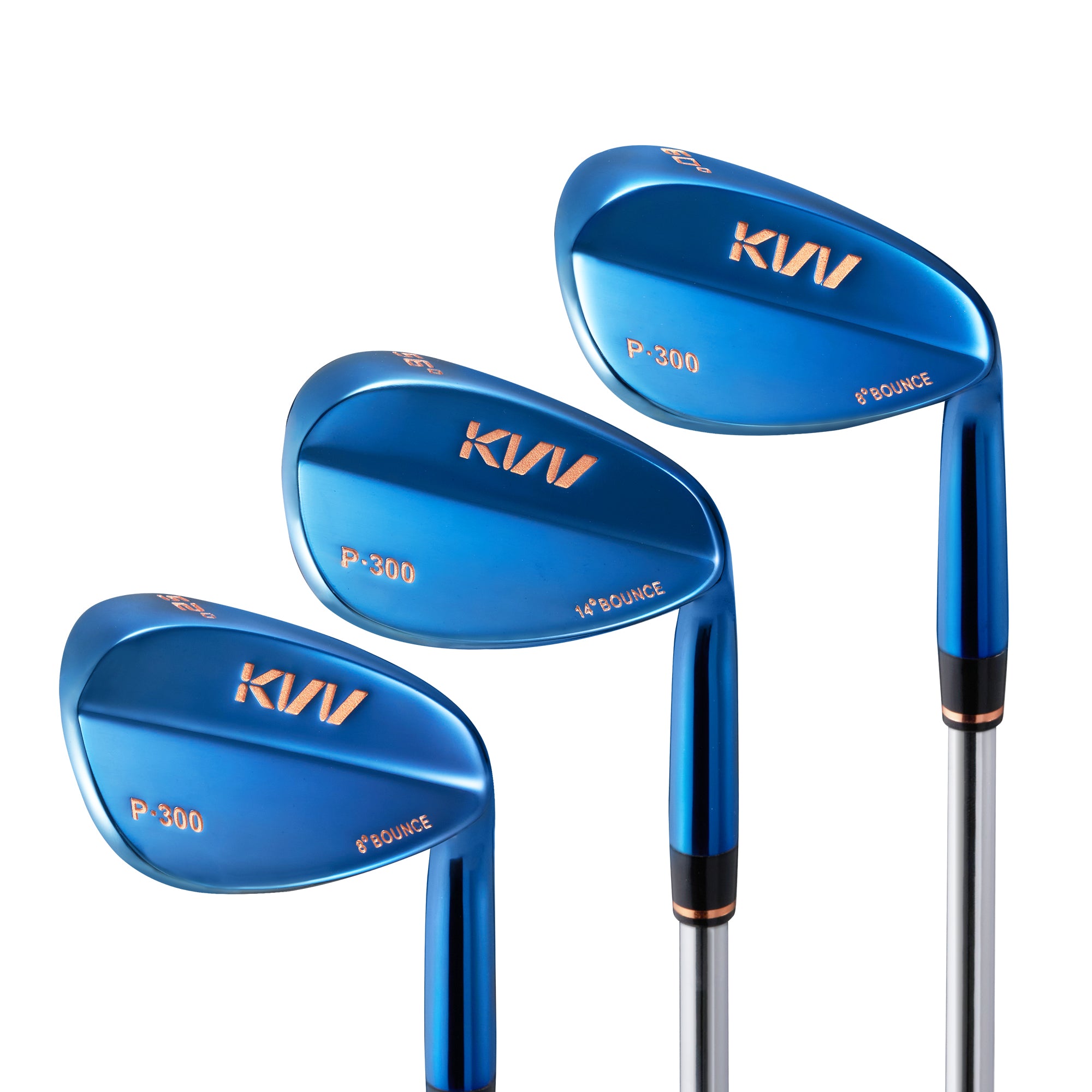 KVV Premium Golf Wedges with Ionized Blue PVD Finish - 52/56/60