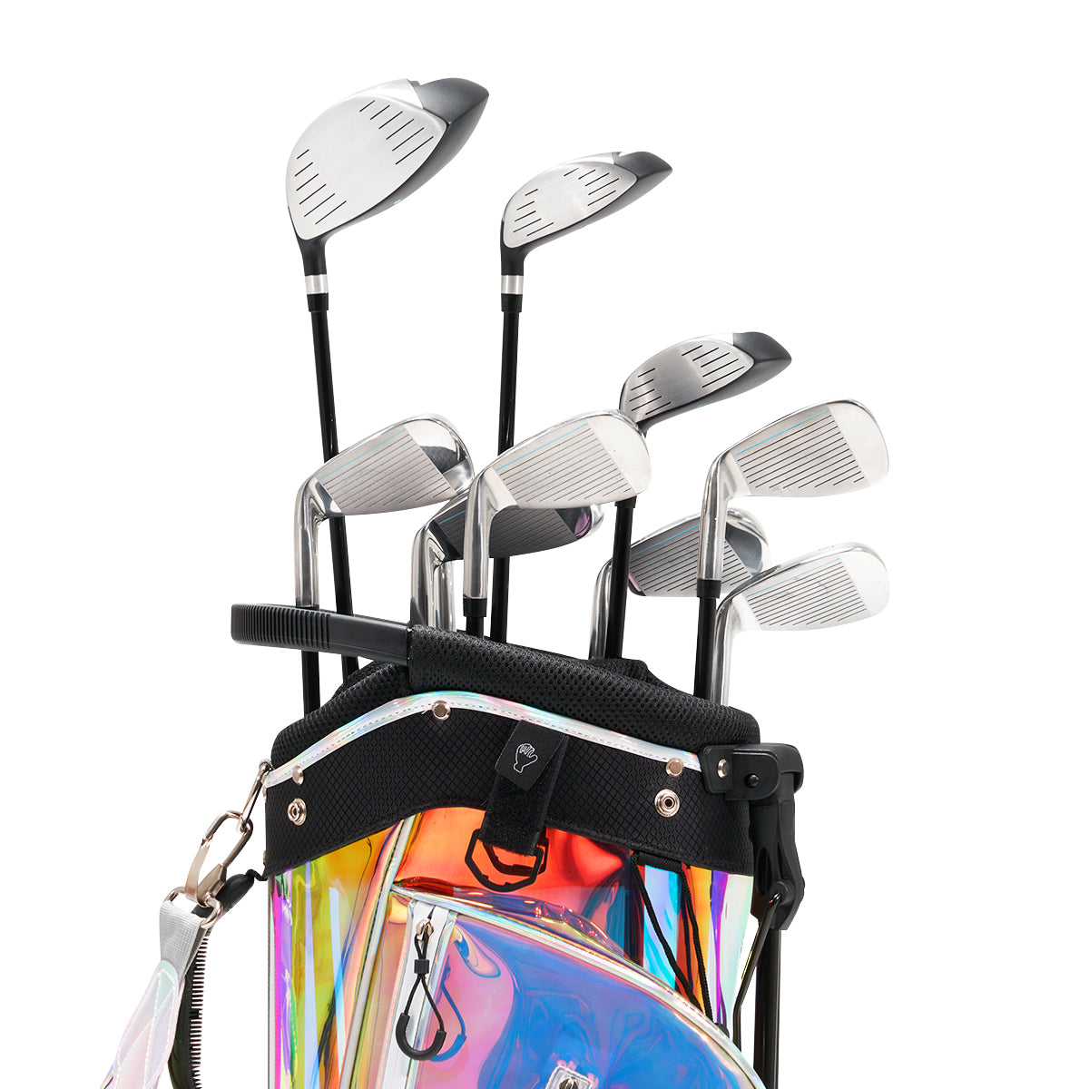 KVV Fashion Golf Stand Bag Clear Holographic Colourful