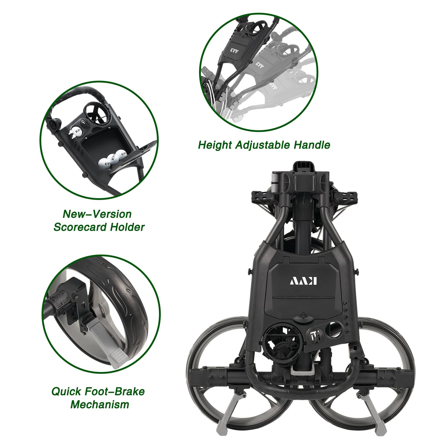 KVV GL303 Golf Push Pull Cart