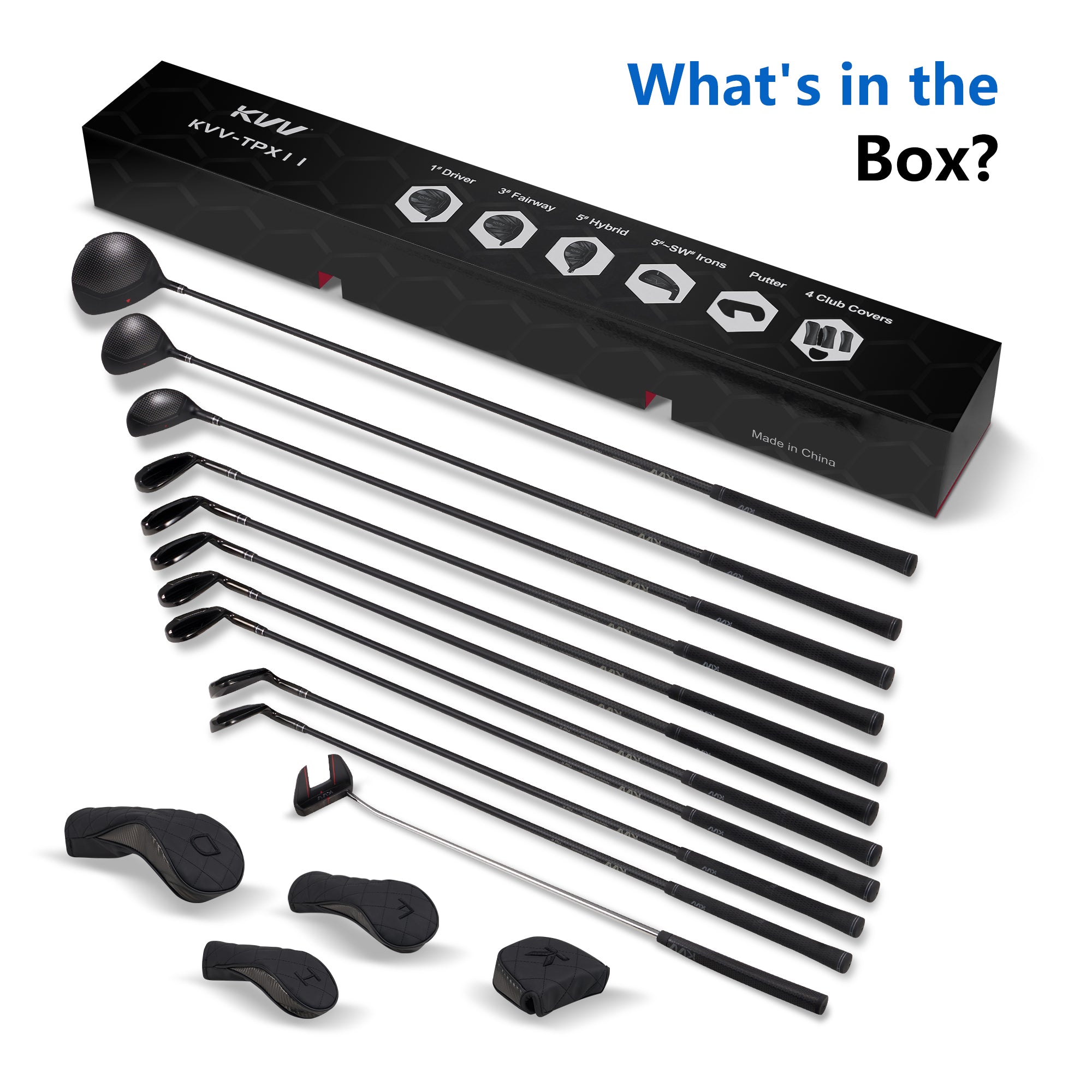 KVV Ultra Lightweight Club Set with Graphite Shafts, Titanium