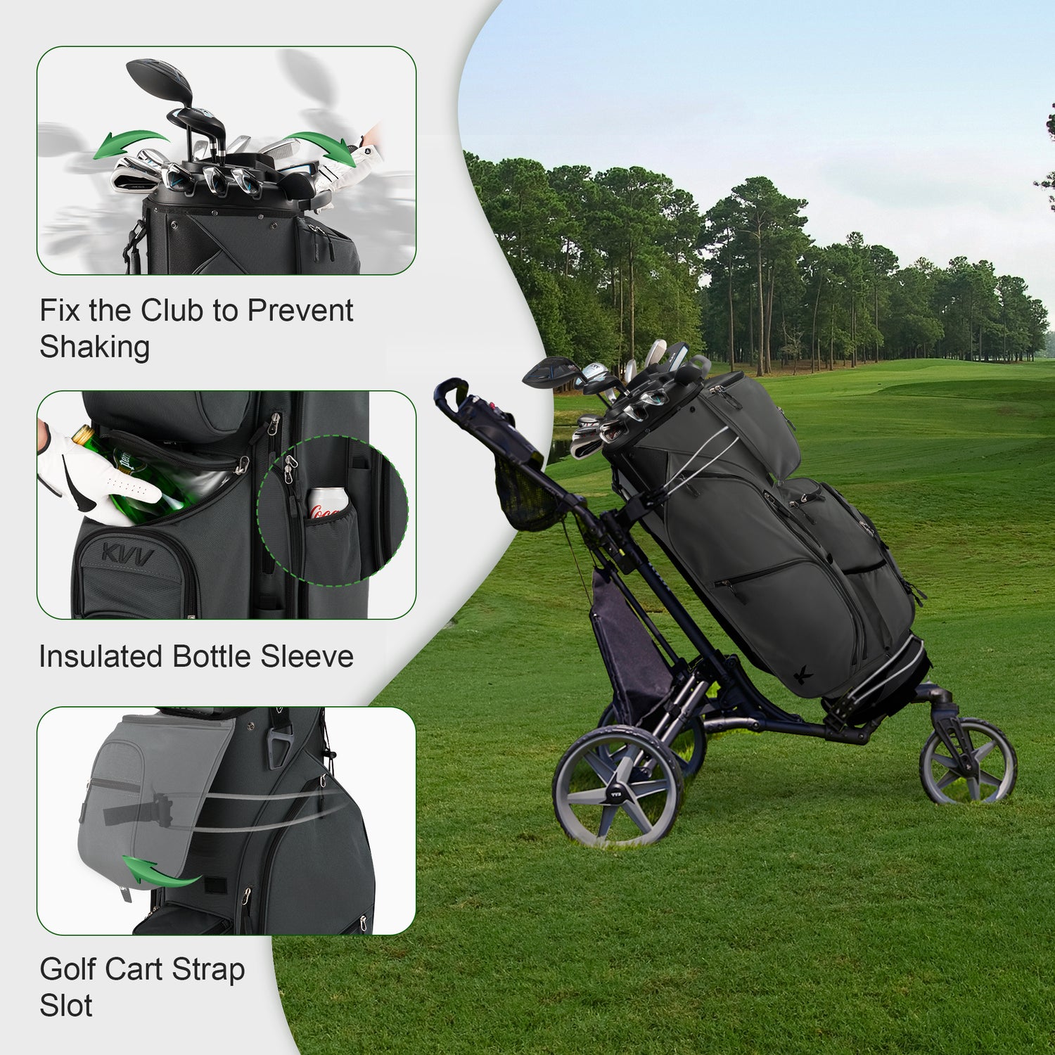 KVV 14 Way Top-Molded Organizer Cart Bag