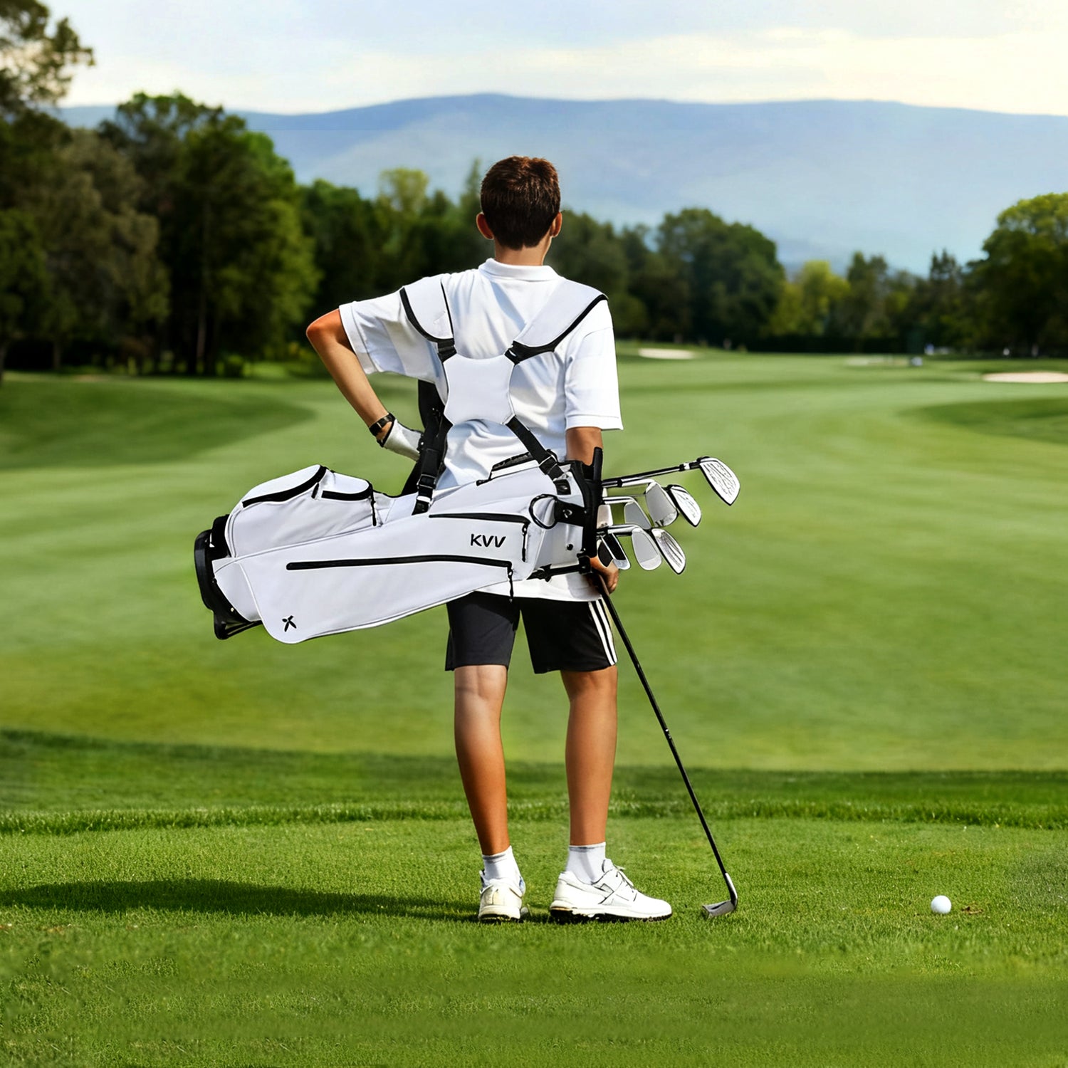 KVV Junior Golf Bag, Lightweight Golf Stand Bag for Young Players for Ages 12 and Up