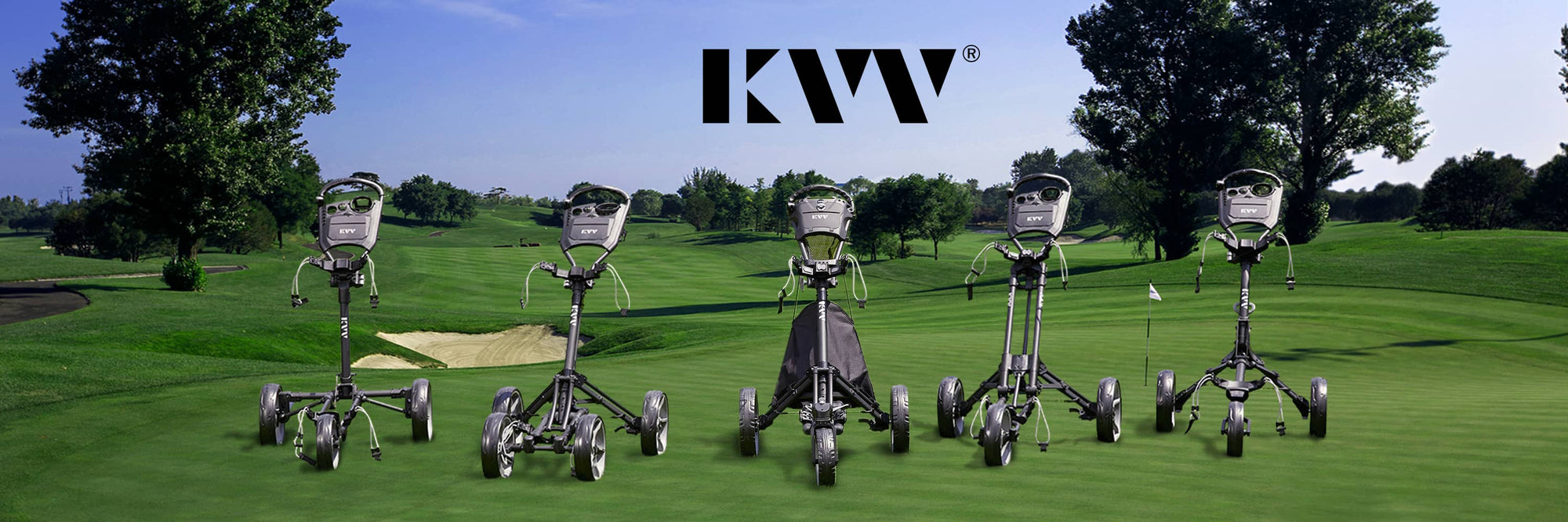 KVV golf push carts family 3 wheel and 4 wheel folding size
