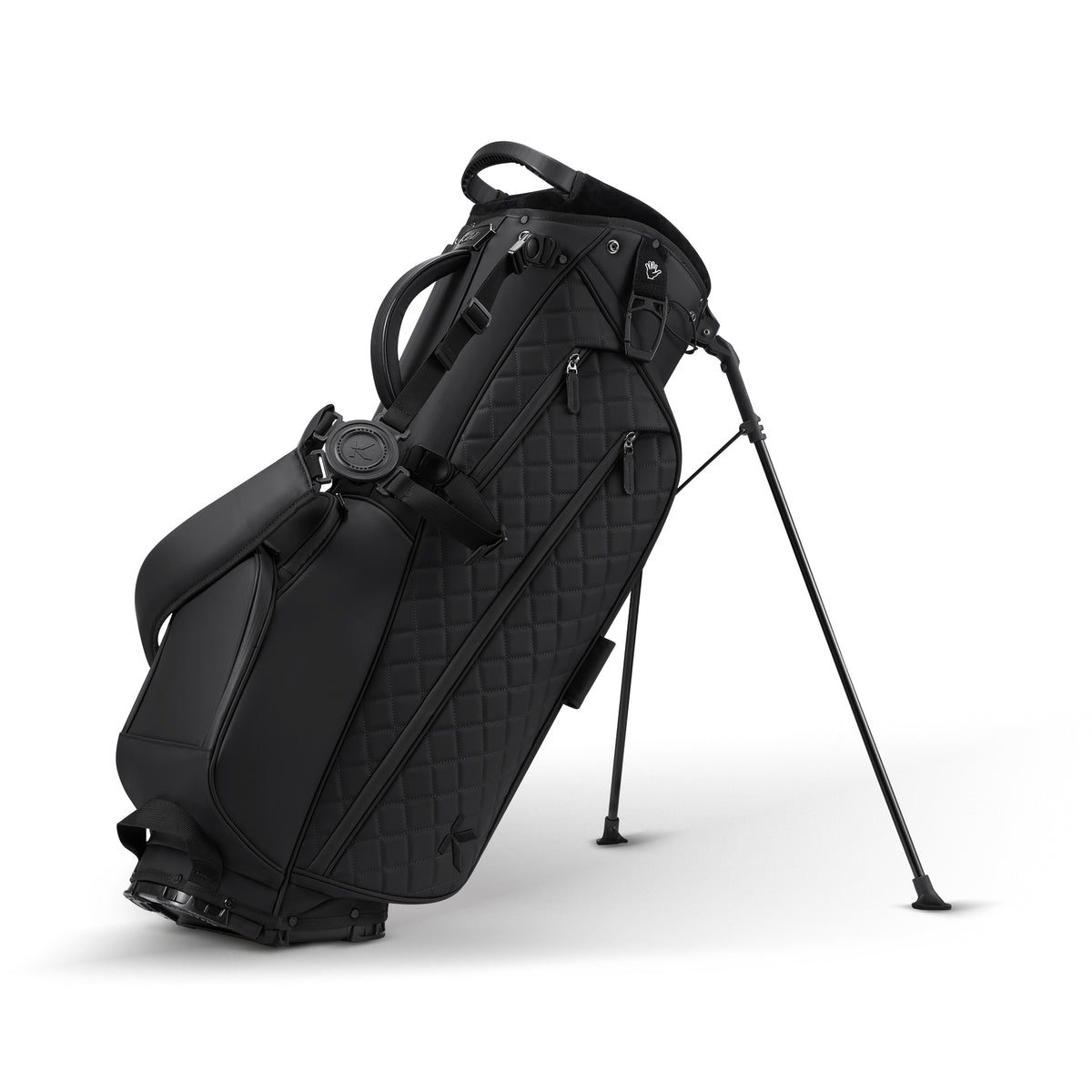 KVV 14-Way Golf Stand Bag, Lightweight PU Leather Carry Bag for Men & Women – Velvet-Wrapped Top Frame, Rain Hood & 6 Multi-Organizer Pockets