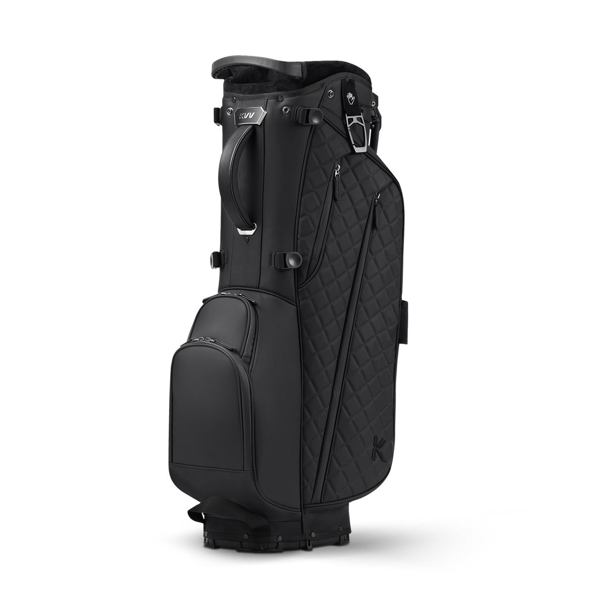 KVV 14-Way Golf Stand Bag, Lightweight PU Leather Carry Bag for Men & Women – Velvet-Wrapped Top Frame, Rain Hood & 6 Multi-Organizer Pockets