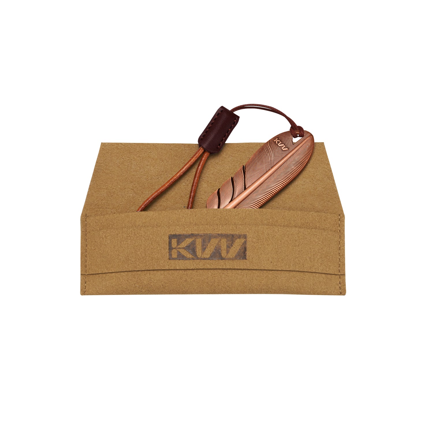 KVV Premium Single-Prong Feather-Inspired Divot Tool with Leather Lanyard – Perfect Golf Gift for Golfers