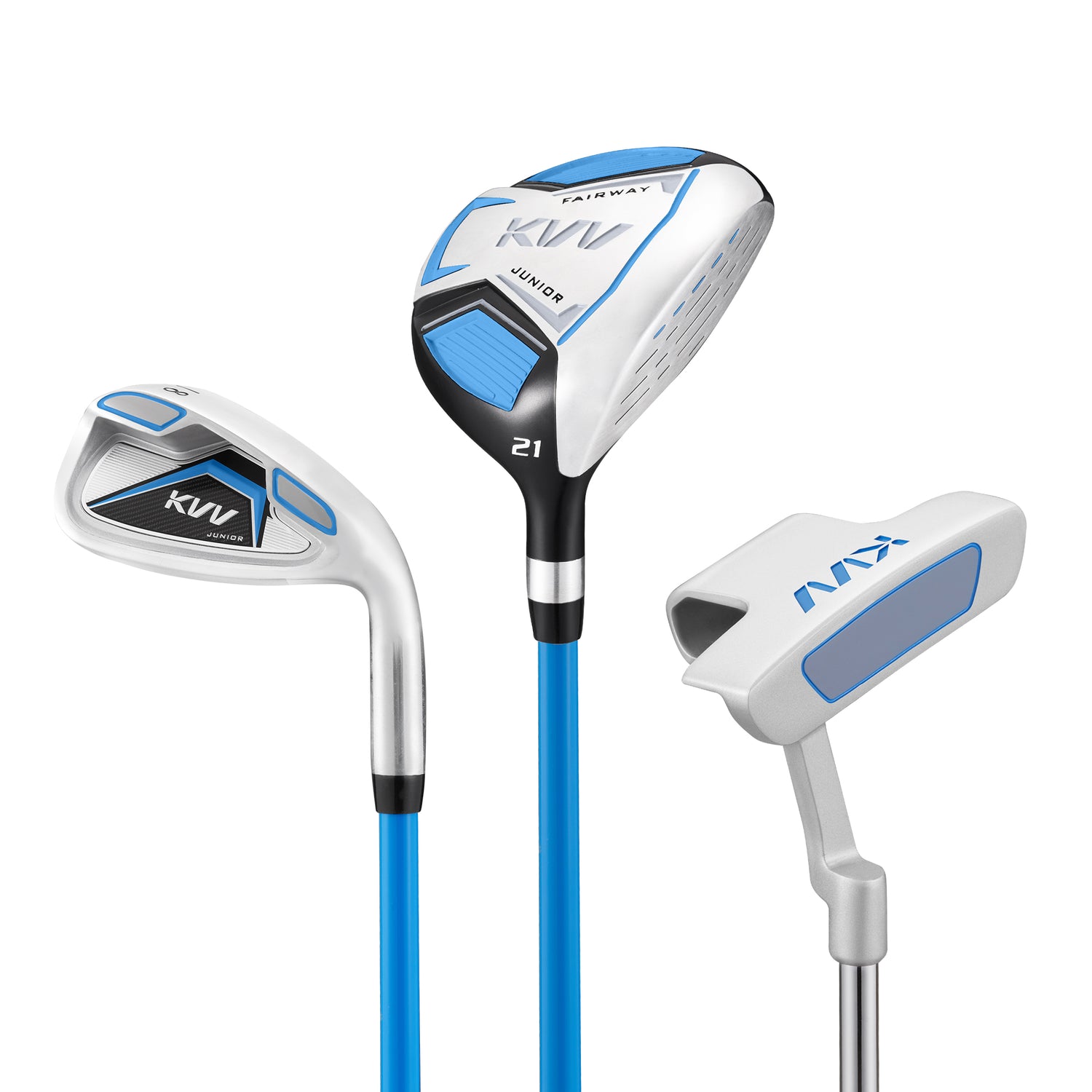 KVV Junior Golf Clubs Set Ages 3-5, Complete Kids Golf Set with Lightweight Stand Bag, Fairway, Iron & Putter Right Handed for Girls & Boys ( Ages 3-5)