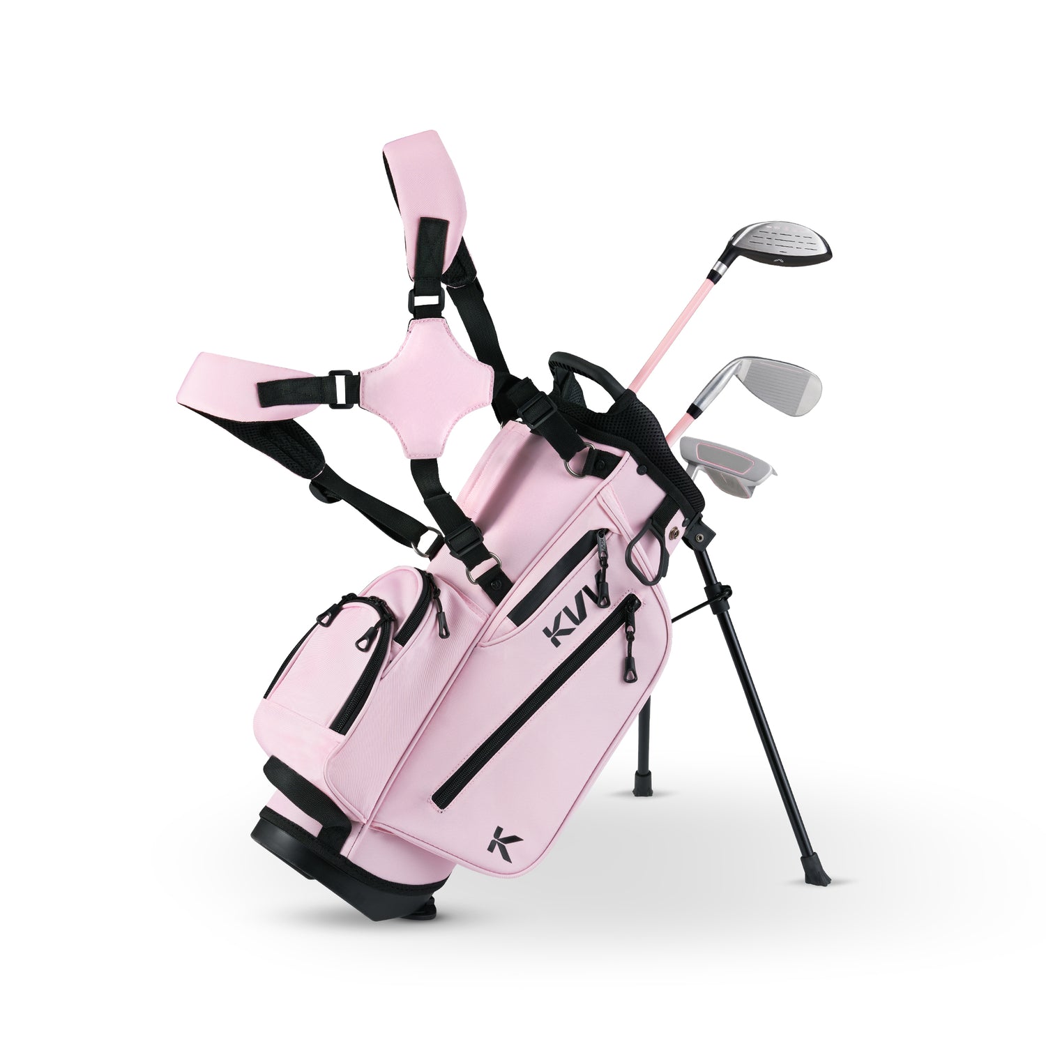KVV Junior Golf Clubs Set Ages 3-5, Complete Kids Golf Set with Lightweight Stand Bag, Fairway, Iron & Putter Right Handed for Girls & Boys ( Ages 3-5)