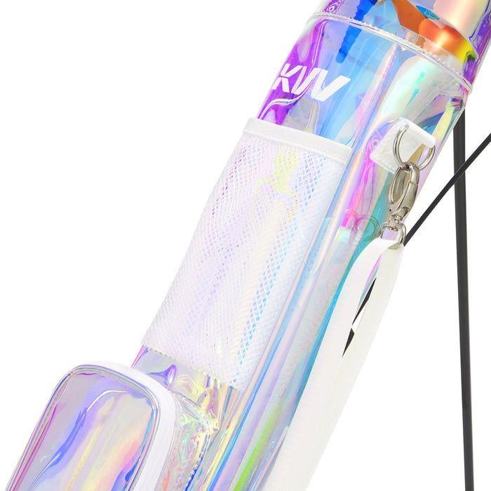 Made of durable waterproof TPU material, the bag is stylish and provides all-weather protection for your clubs with its clear holographic colorful design.