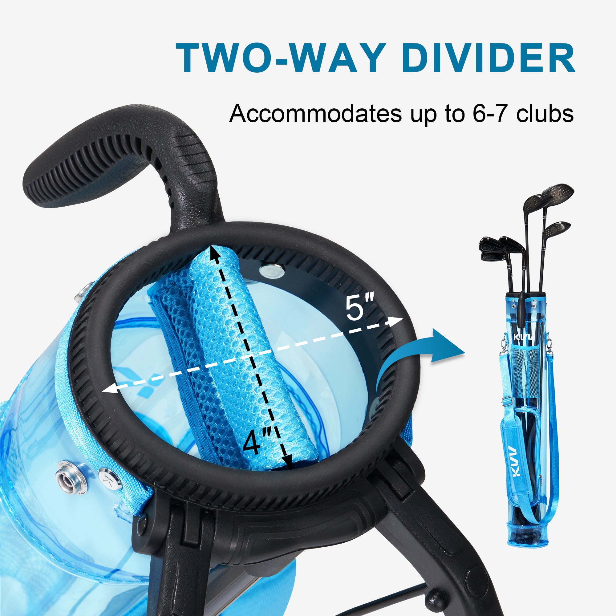 KVV Lightweight Sunday Golf Stand Bag, Colorful Fashion Pitch and