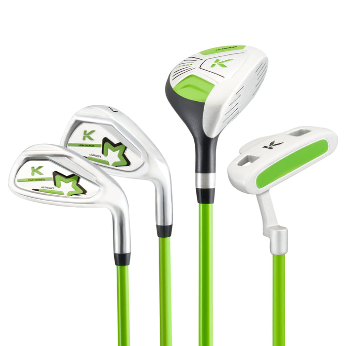 The package includes 4# Hybrid, 7# & 9# irons, putter Lime