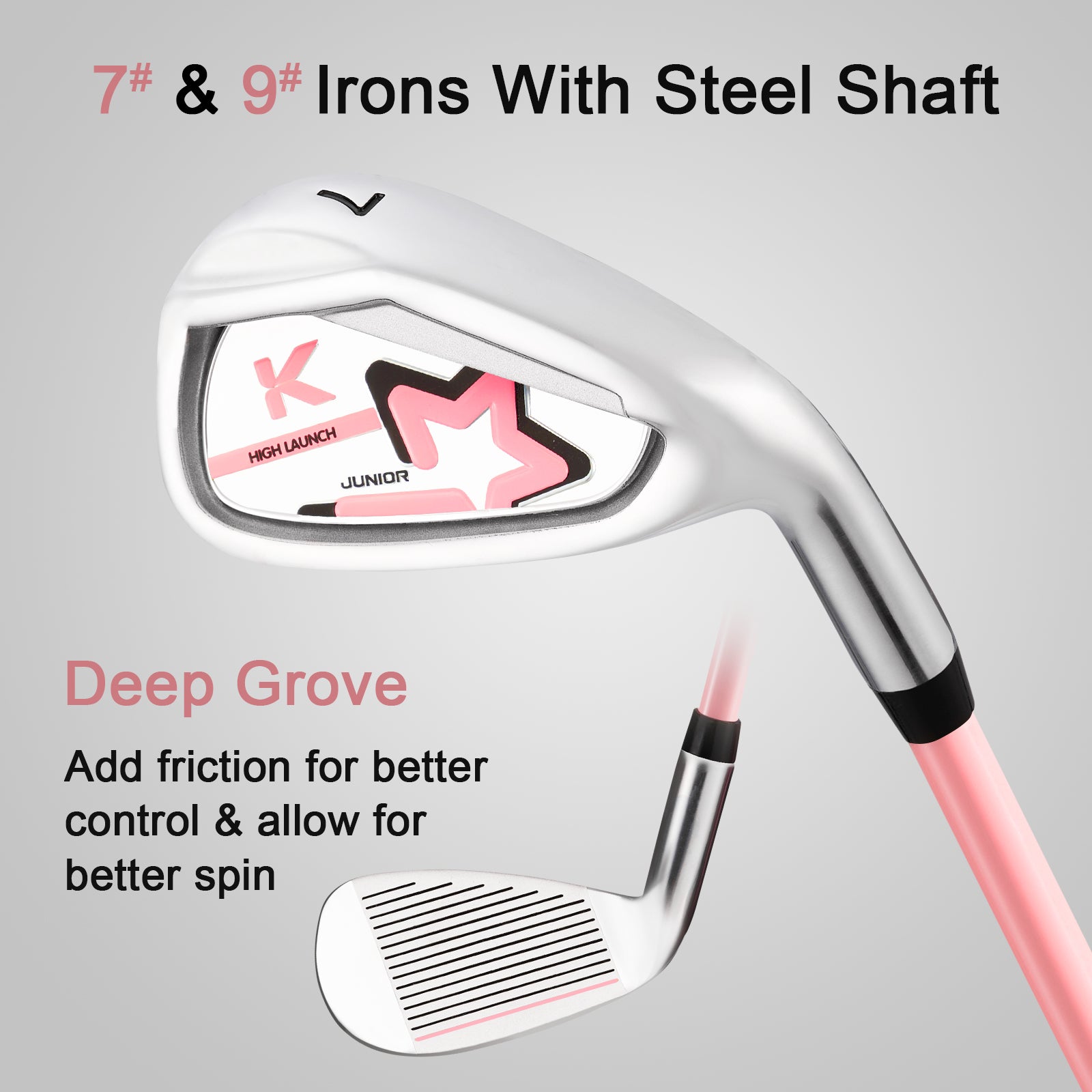 KVV Junior Complete Golf Club Set for Kids/Children Right Hand (5