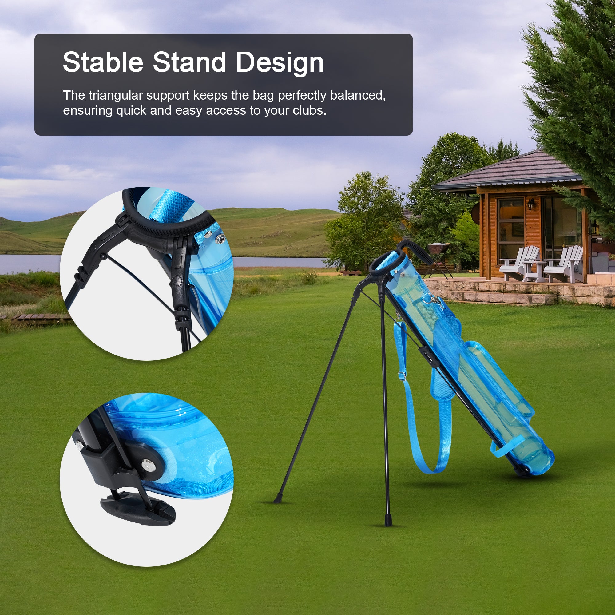 KVV Lightweight Sunday Golf Stand Bag, Colorful Fashion Pitch and