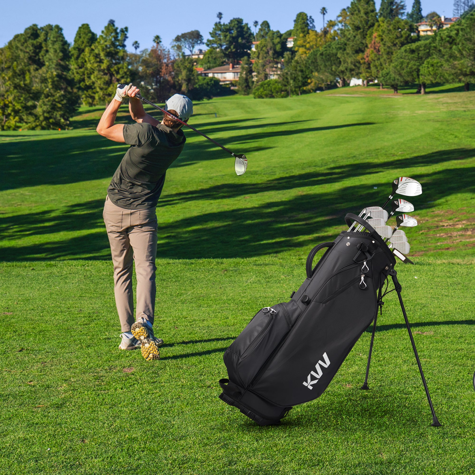 KVV 11-Club Complete Set, Men's Golf Clubs Package Set, with Stand