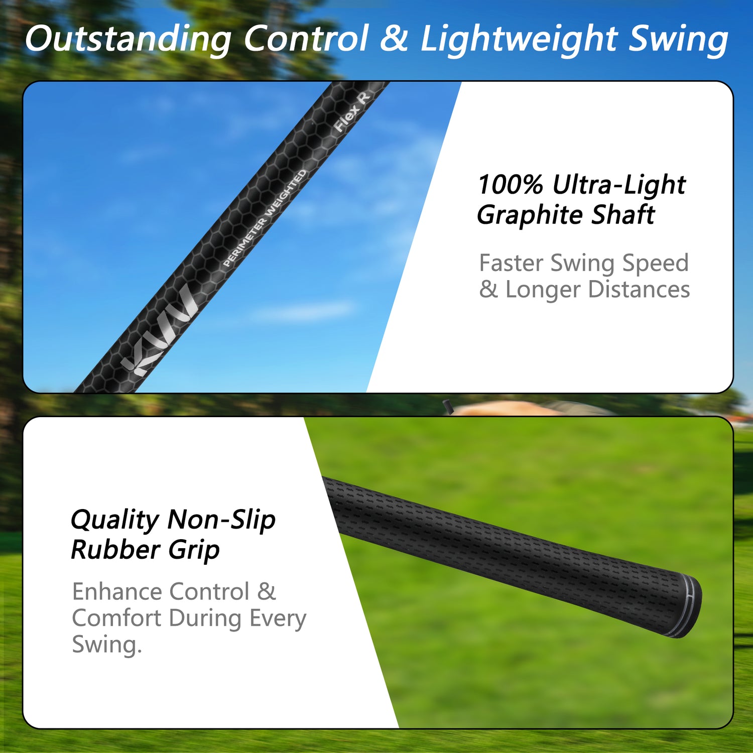 KVV Golf Driver for Man and Woman, Titanium Driver with Headcover, Right Handed Club Includes Headcover