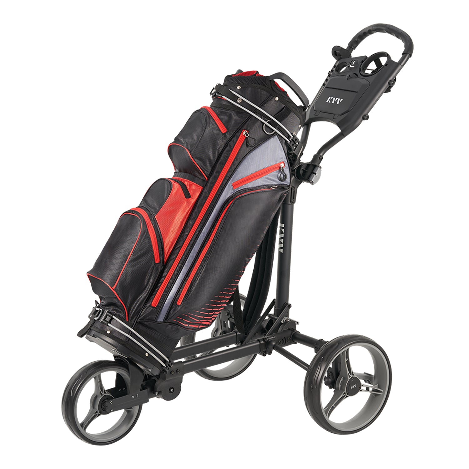 Lightweight 3‑Wheel Golf Push Cart – Plastic Frame, Great Value