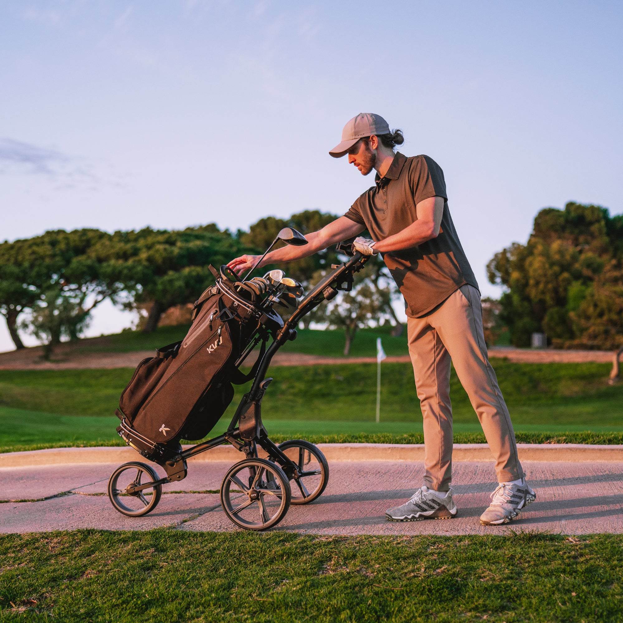 KVV Golf Push Cart GL307 , Golf Carts 3 Wheel Folding – KVV