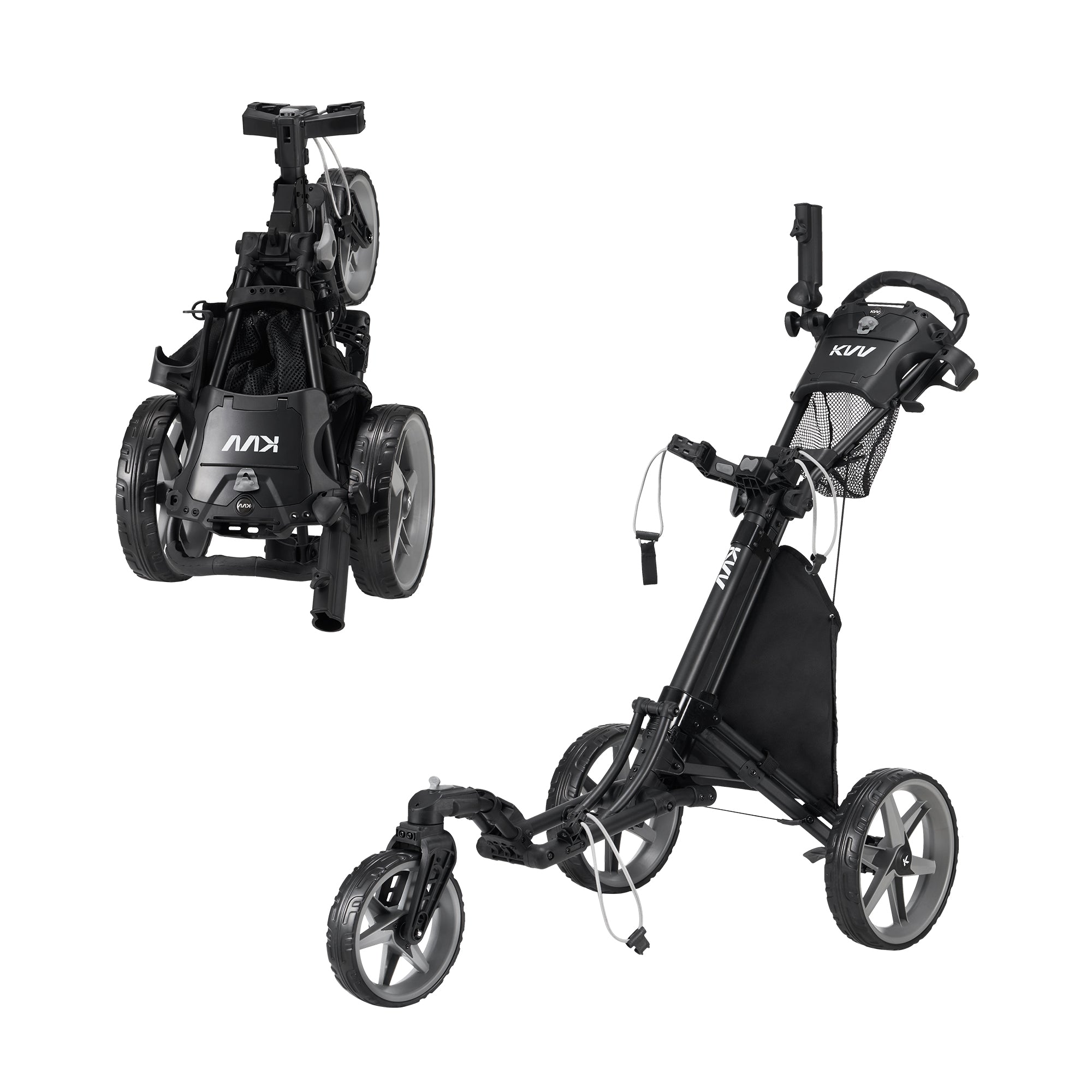 KVV Foldable Golf Push Cart GT302 With 360 Rotating Front Wheel