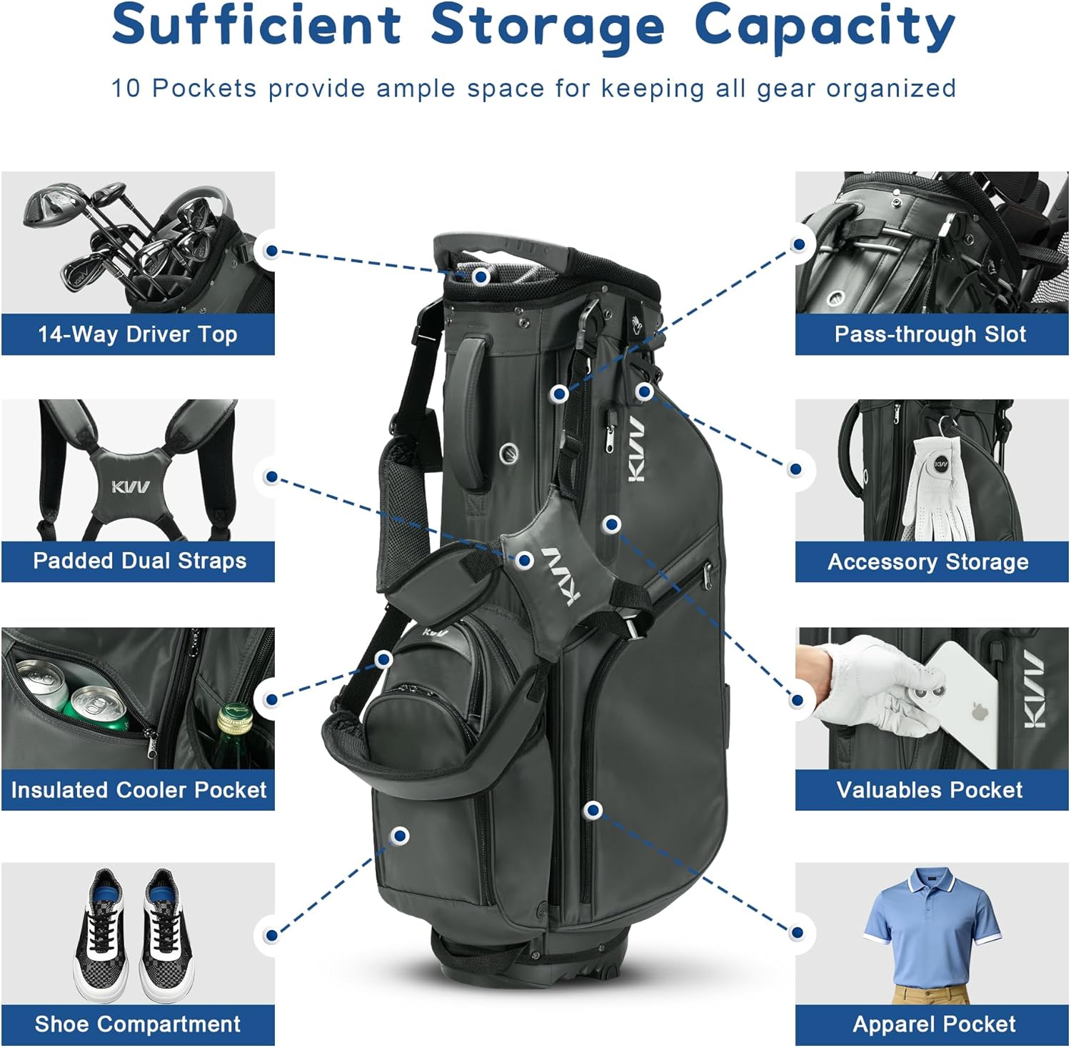 KVV 14-Way Lightweight Hybrid Bag
