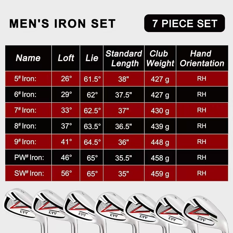 KVV men's golf irons set 