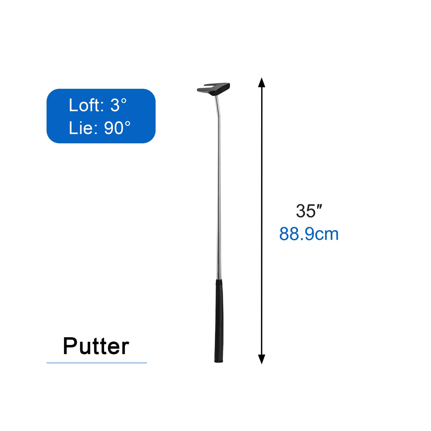 KVV Golf Putter for Man & Women, Right-Handed Golf Club Putter with Alignment Aid, Premium Grip and CNC Milled Face