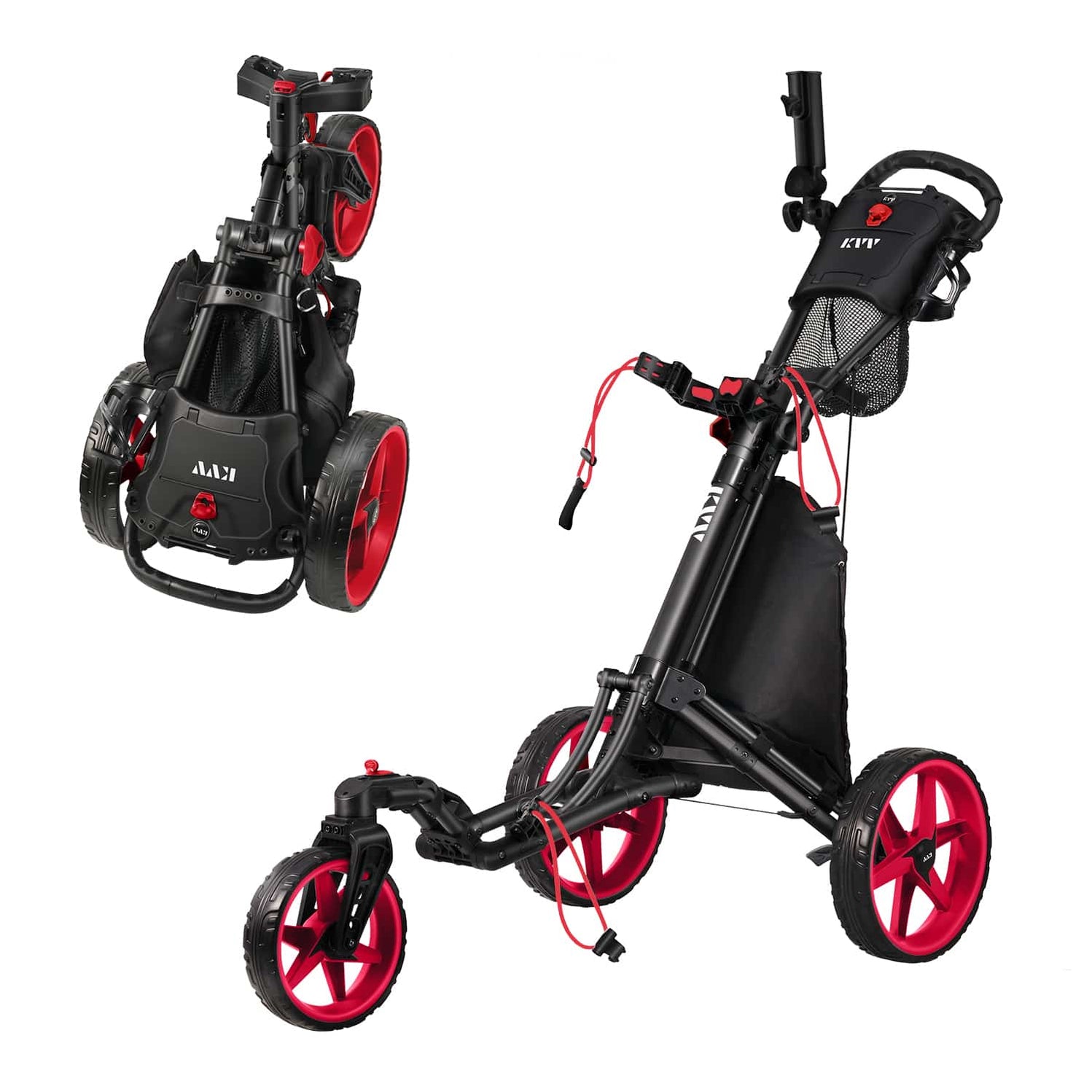 KVV Foldable Golf Push Cart GT302 With 360 Rotating Front Wheel — KVV