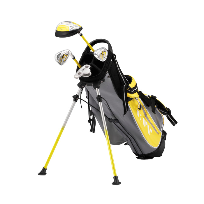 KVV Junior Complete Golf Club Set Yellow for Kids/Children Right Hand