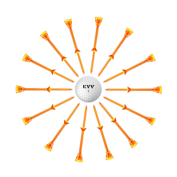 KVV Golf Tees 3 1/4 Inch Big Cup Durable Plastic Tee