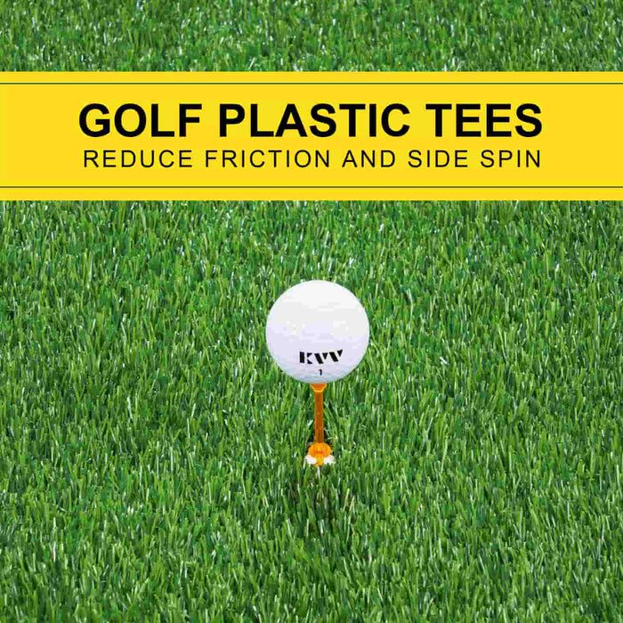 KVV Golf Tees 3 1/4 Inch Big Cup Durable Plastic Tee
