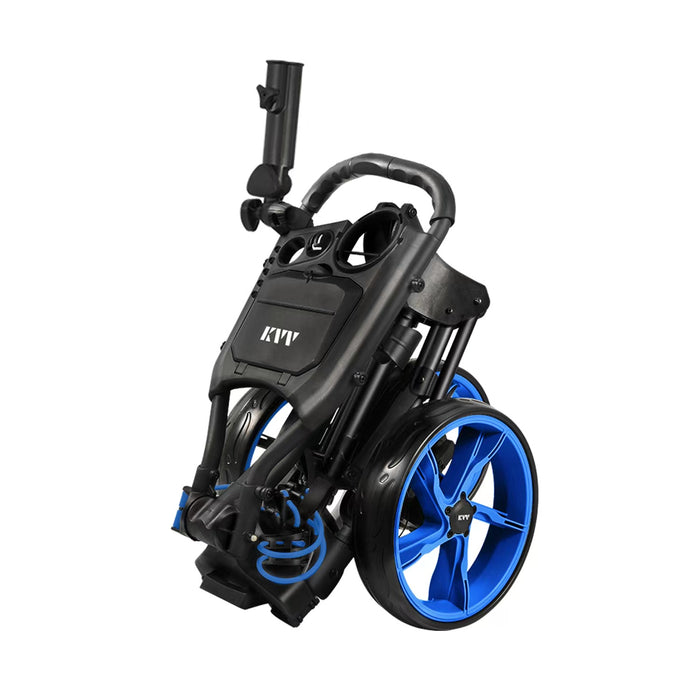 KVV 3 Wheel Foldable/Collapsible Golf Push Cart  GL307 Blue