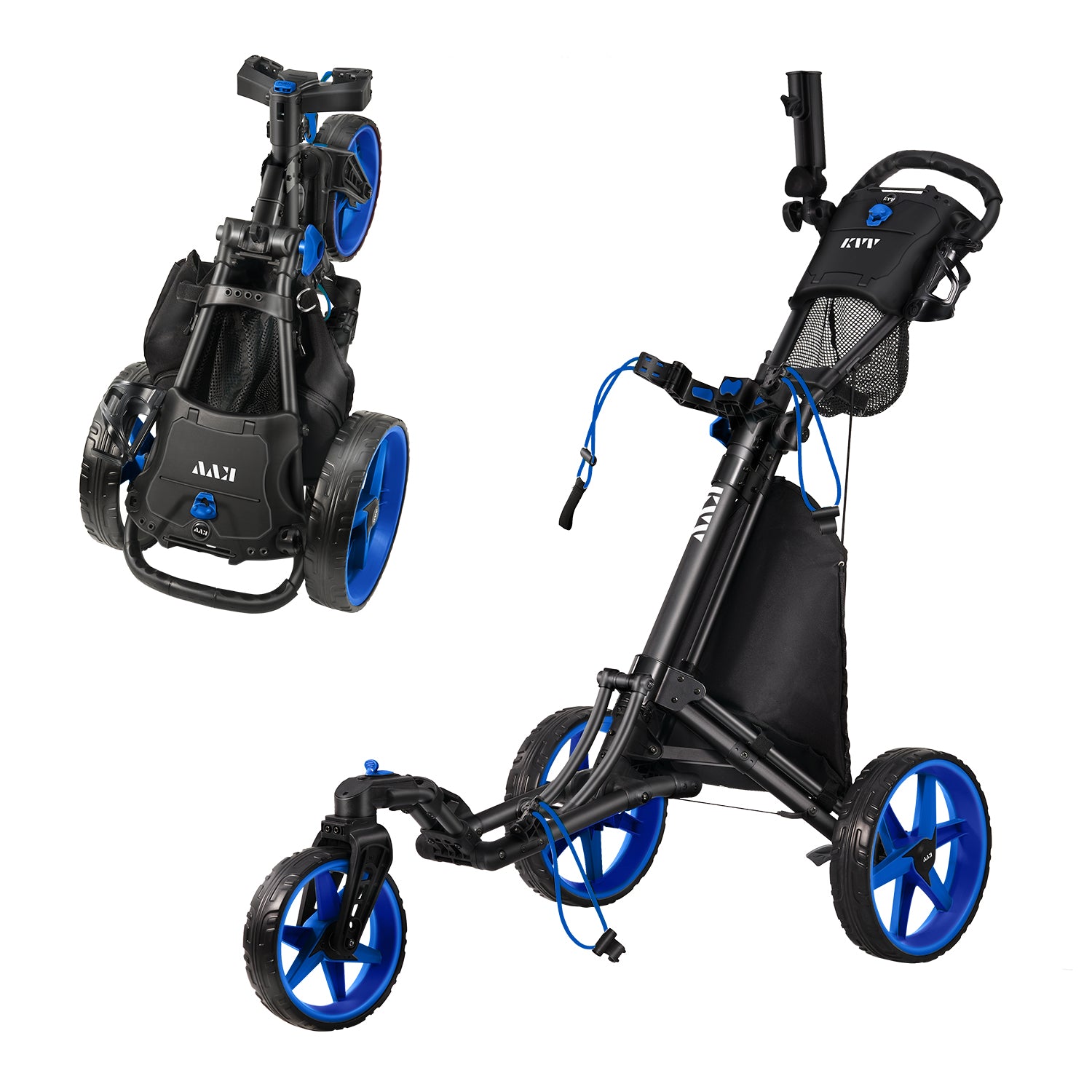 KVV Foldable Golf Push Cart GT302 With 360 Rotating Front Wheel
